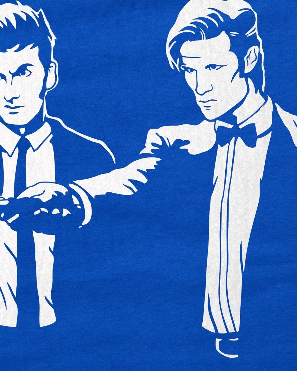 style3 Print-Shirt Herren T-Shirt Who fiction pulp quentin Time tarantino dr. doctor doktor Fiction blau