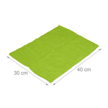 relaxdays Spültuch 100 x Mikrofasertücher 40x30 grün