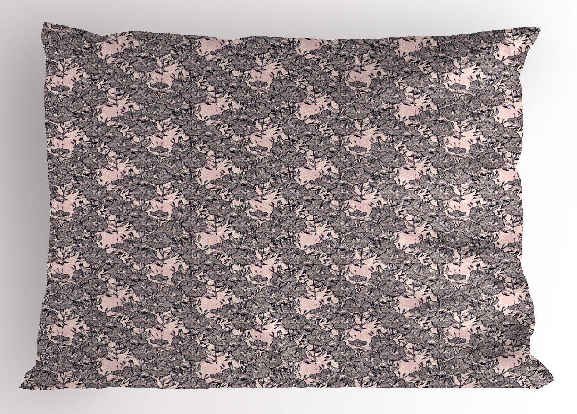Gedruckter Kissenbezug, Stück), King Standard Kissenbezüge (1 Abakuhaus Dekorativer Motiv Blumen Bindweed Rosa Kreative Size