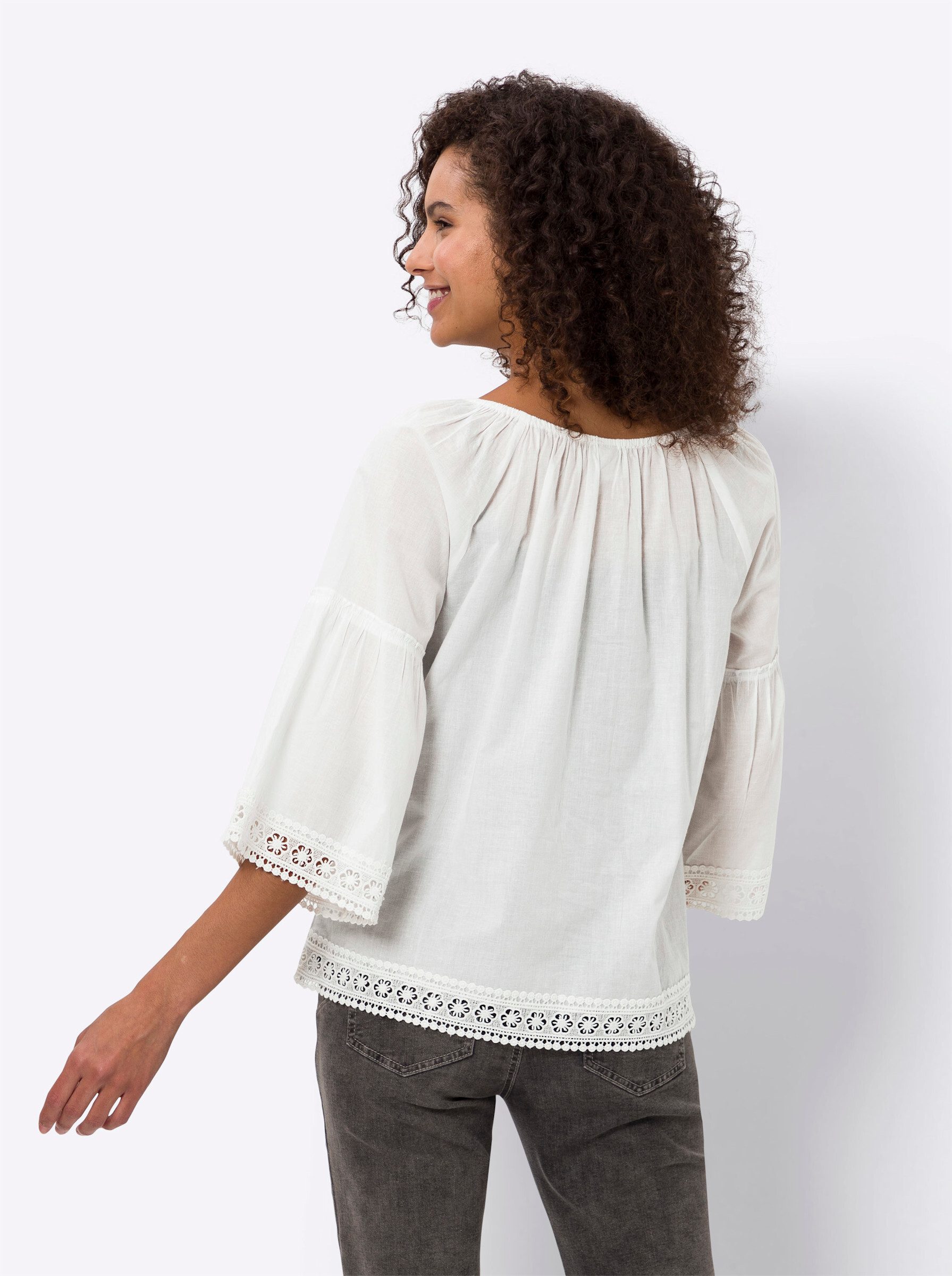 heine Klassische Bluse Baumwollbluse günstig online kaufen