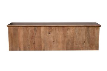 More2Home Lowboard ROBY, Mango/ Metall schwarz, 2 Schiebetüren, 4 Schubladen, 180 cm