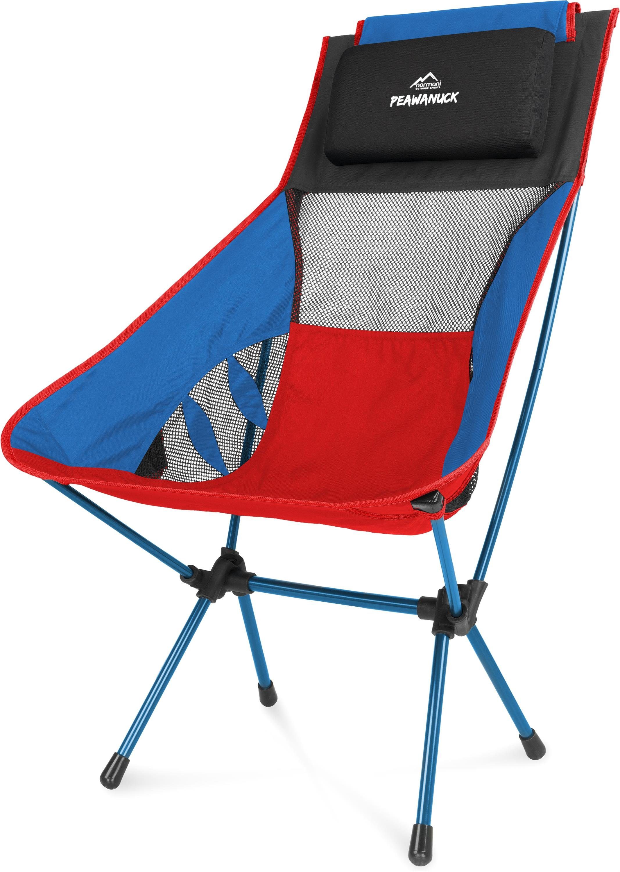 normani Campingstuhl Campingstuhl Peawanuck, Campingstuhl Angelstuhl Faltstuhl mit Getränkehalter bis zu 150 kg