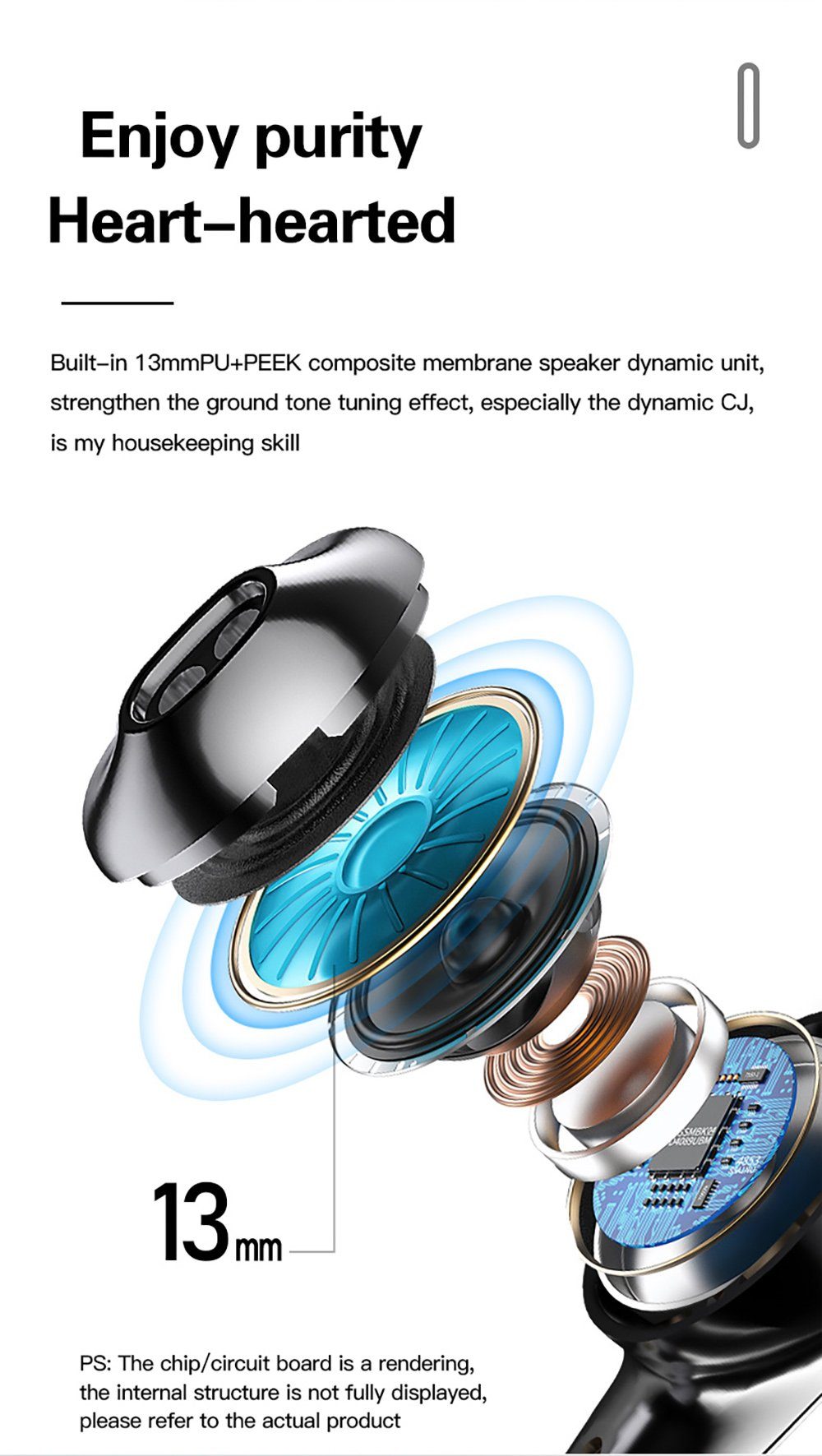 Lenovo XT95 mit Touch-Steuerung - Wireless, Siri, Bluetooth-Kopfhörer mit 5.0, Stereo-Ohrhörer mAh Schwarz) kabellos, Google Kopfhörer-Ladehülle Assistant, Bluetooth (True 250