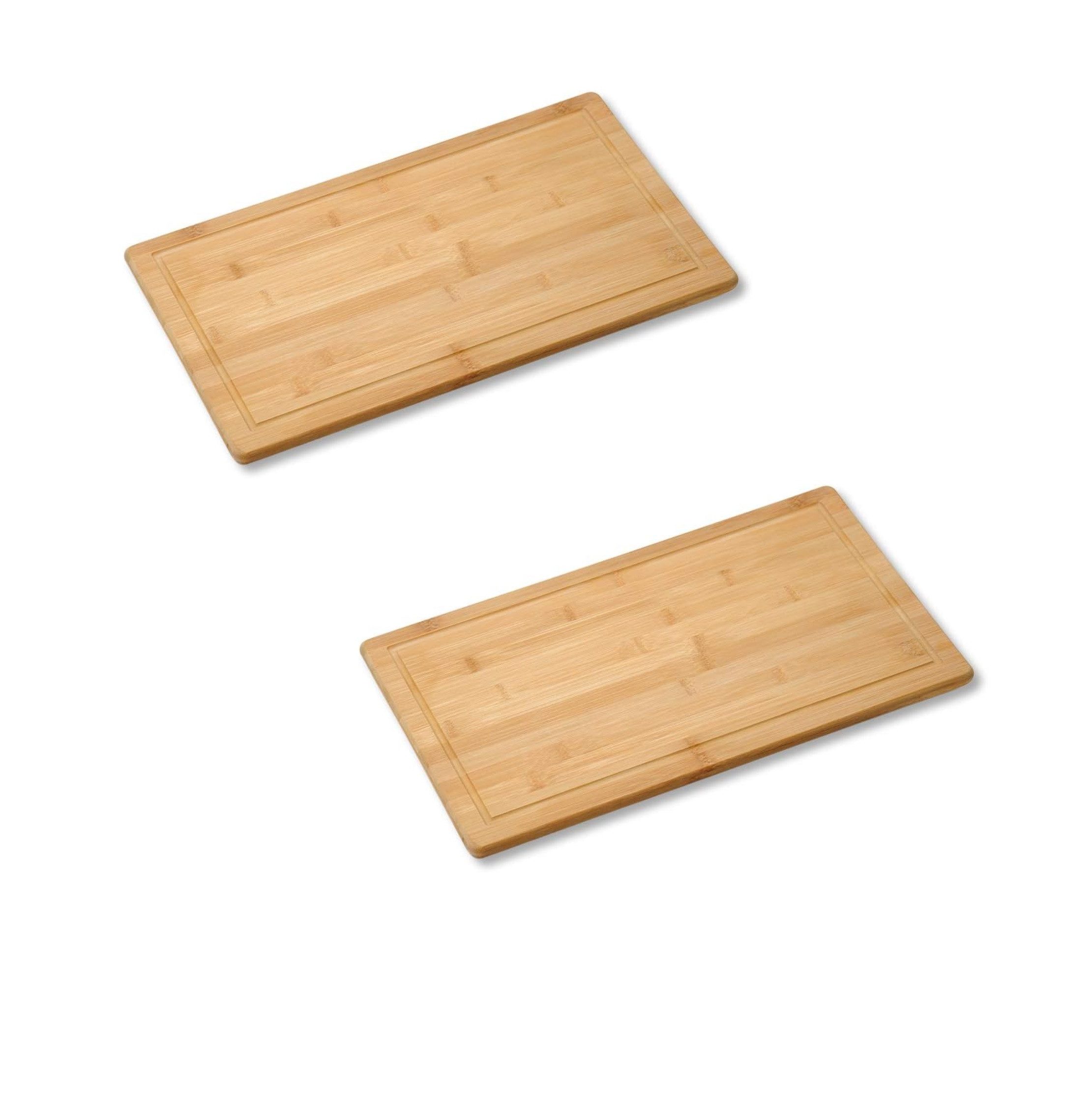 Kesper Herd-Abdeckplatte Schneide- und Abdeckplatte 50x28x4 cm aus FSC Bambusholz, 2 Stück, Für Ceranfeldabdeckung geeignet