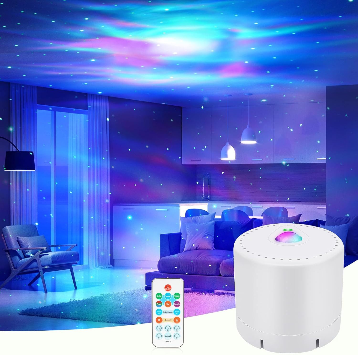 FELIXLEO LED-Sternenhimmel LED Sternenhimmel Projektor Galaxy Nachtlicht mit Timer