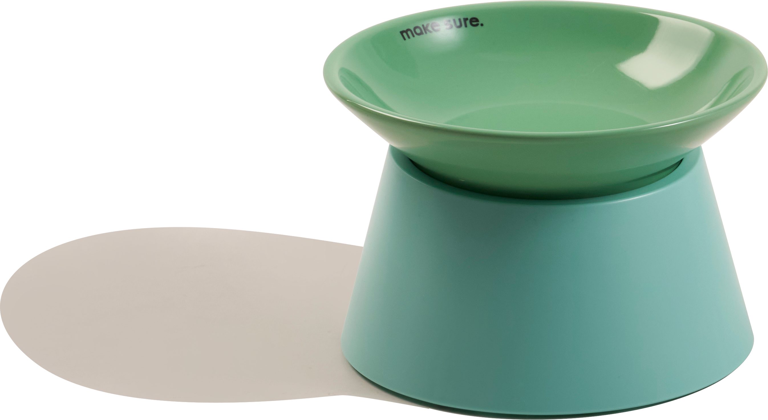 Purpurra Futternapf Makesure TATA Große Öffnung (17,5 cm) mit Ständer, Keramik, Napf aus Keramik