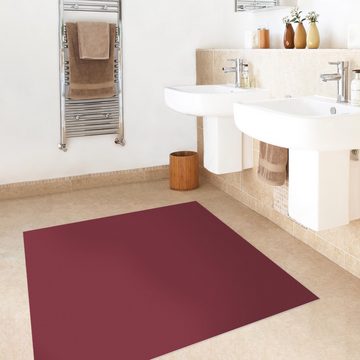 Teppich Vinyl Wohnzimmer Schlafzimmer Flur Küche Einfarbig modern, Bilderdepot24, quadratisch - rot glatt, nass wischbar (Küche, Tierhaare) - Saugroboter & Bodenheizung geeignet