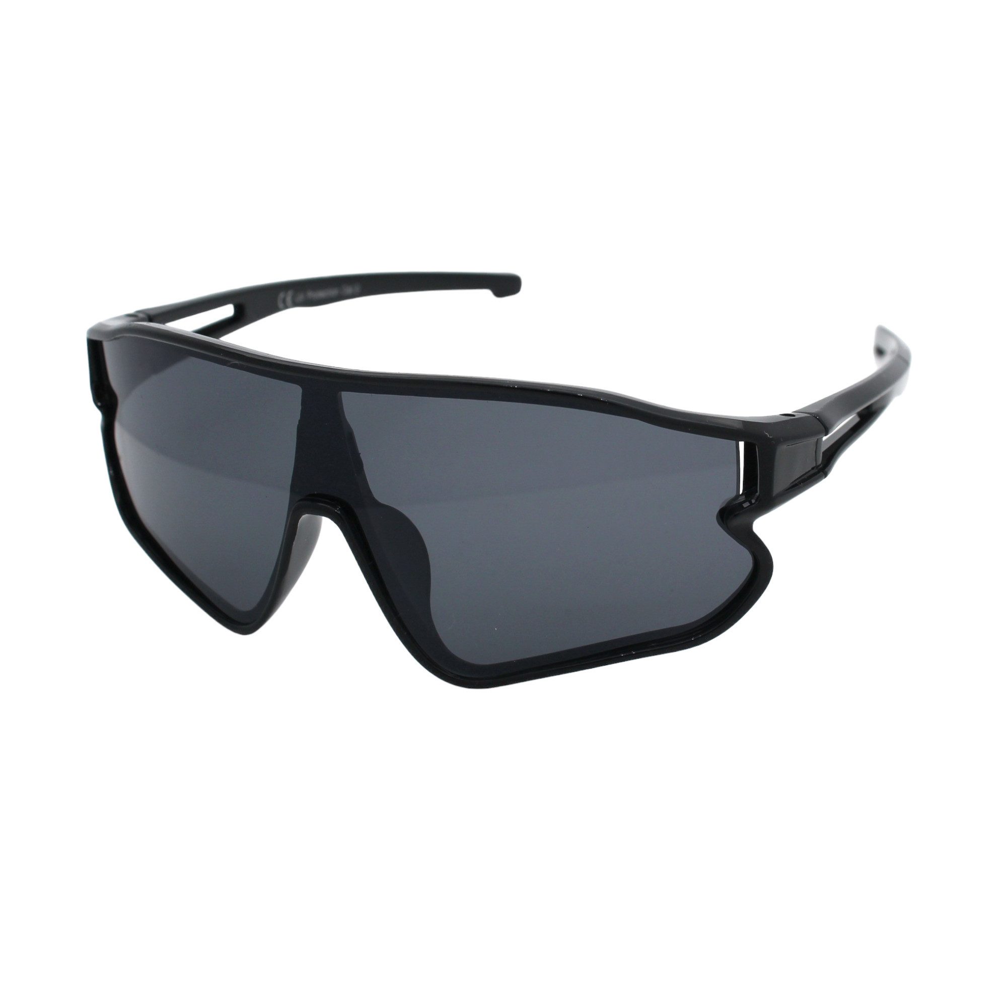 Vaccari-design Sonnenbrille Jungen Sportbrille Mädchen Radbrille UV400 Schwarz Getönt (für Kinder von 7 bis 13 Jahre) Wrap Around, Leichtgewicht, Gestell Schwarz oder Blau