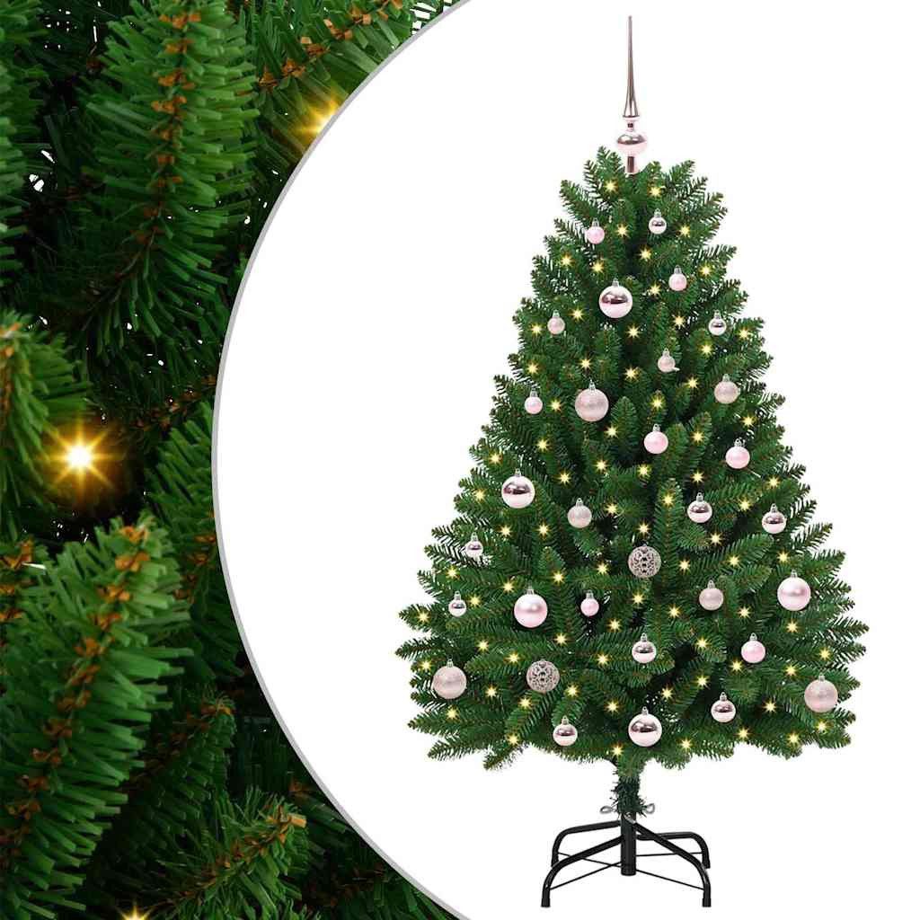 vidaXL Christbaumschmuck Künstlicher Weihnachtsbaum Grün 120 cm PVC und Metall (1-tlg)