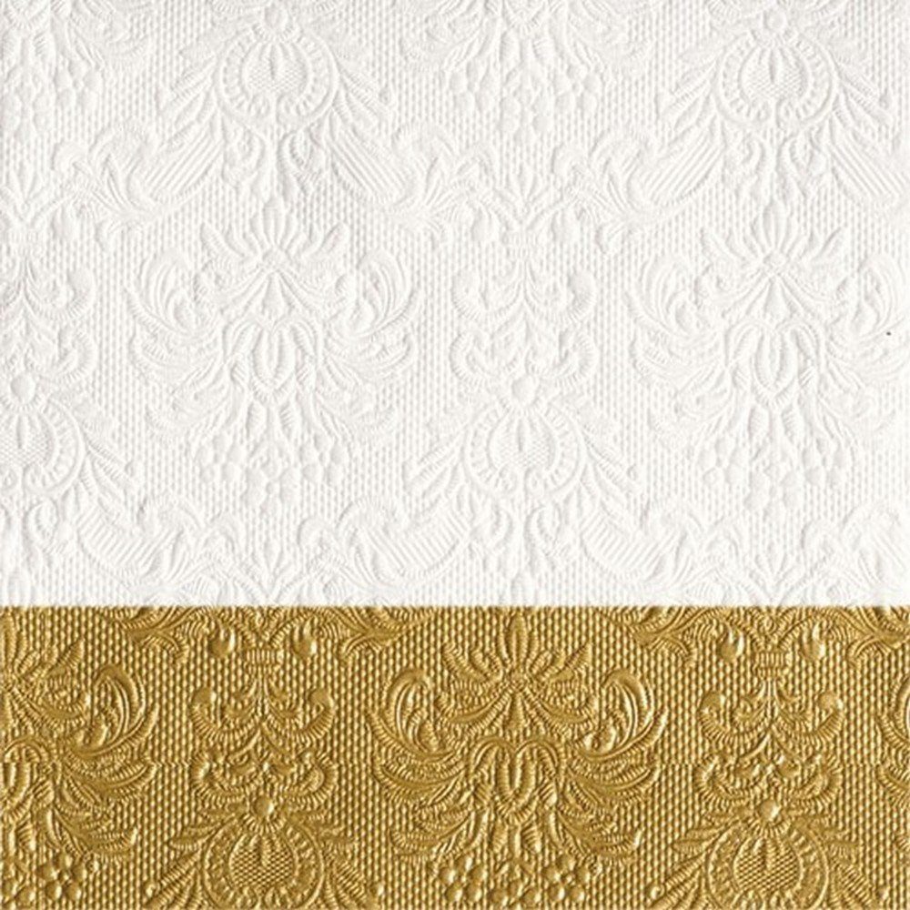 Ambiente Luxury Paper Products Papierserviette 15 Салфетки Elegance dip gold 33x33cm, (15 St)