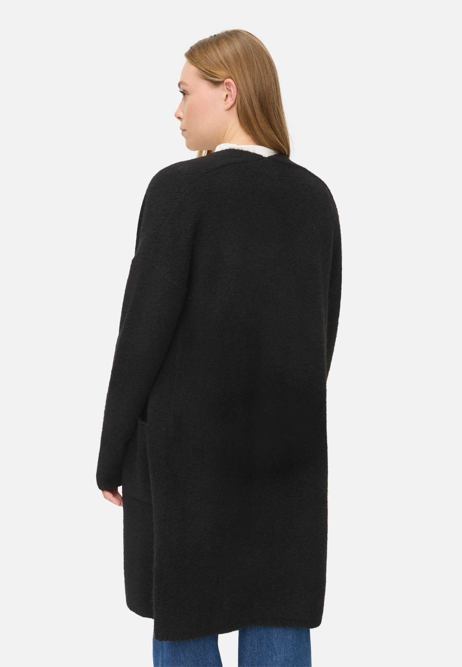 camel active Longstrickjacke mit aufgesetzten Taschen Langarm Strickjacke_Strickjacke