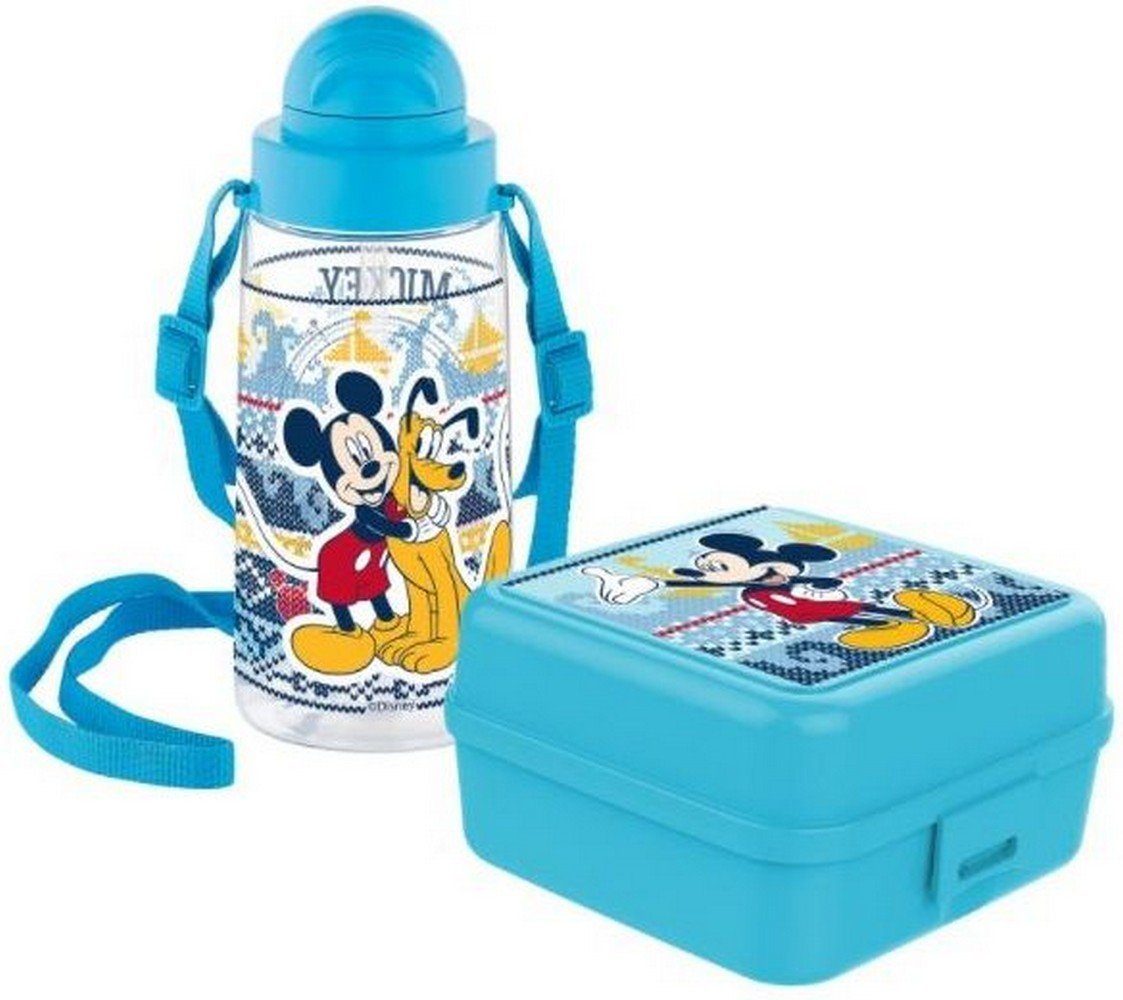 Disney Lunchbox Disney Mickey Maus Sandwich Brotdose Lunch Box Set Flasche Kinder Cartoon 500ml