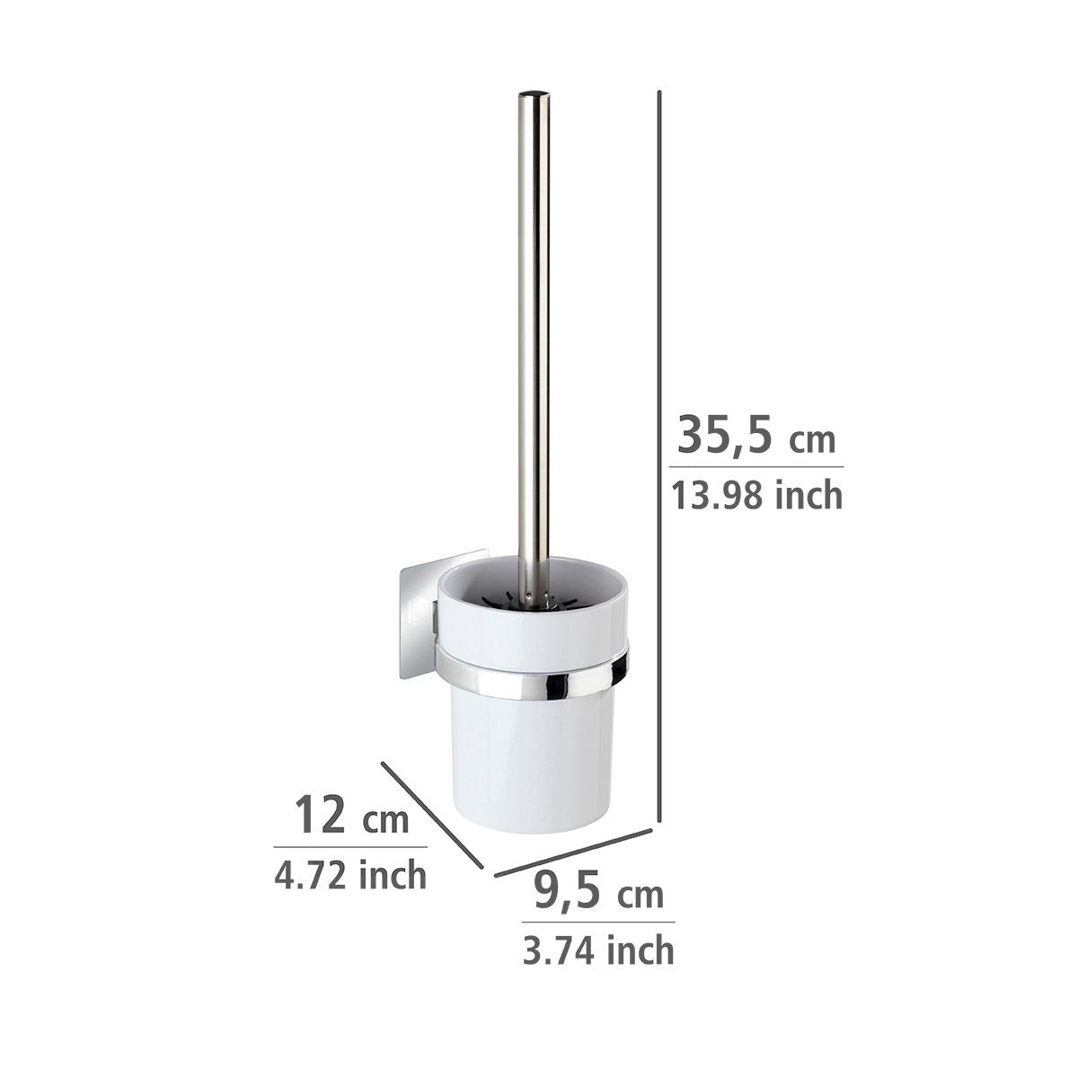 WENKO WC-Garnitur Turbo-Loc Quadro, (1-tlg), ohne Bohren
