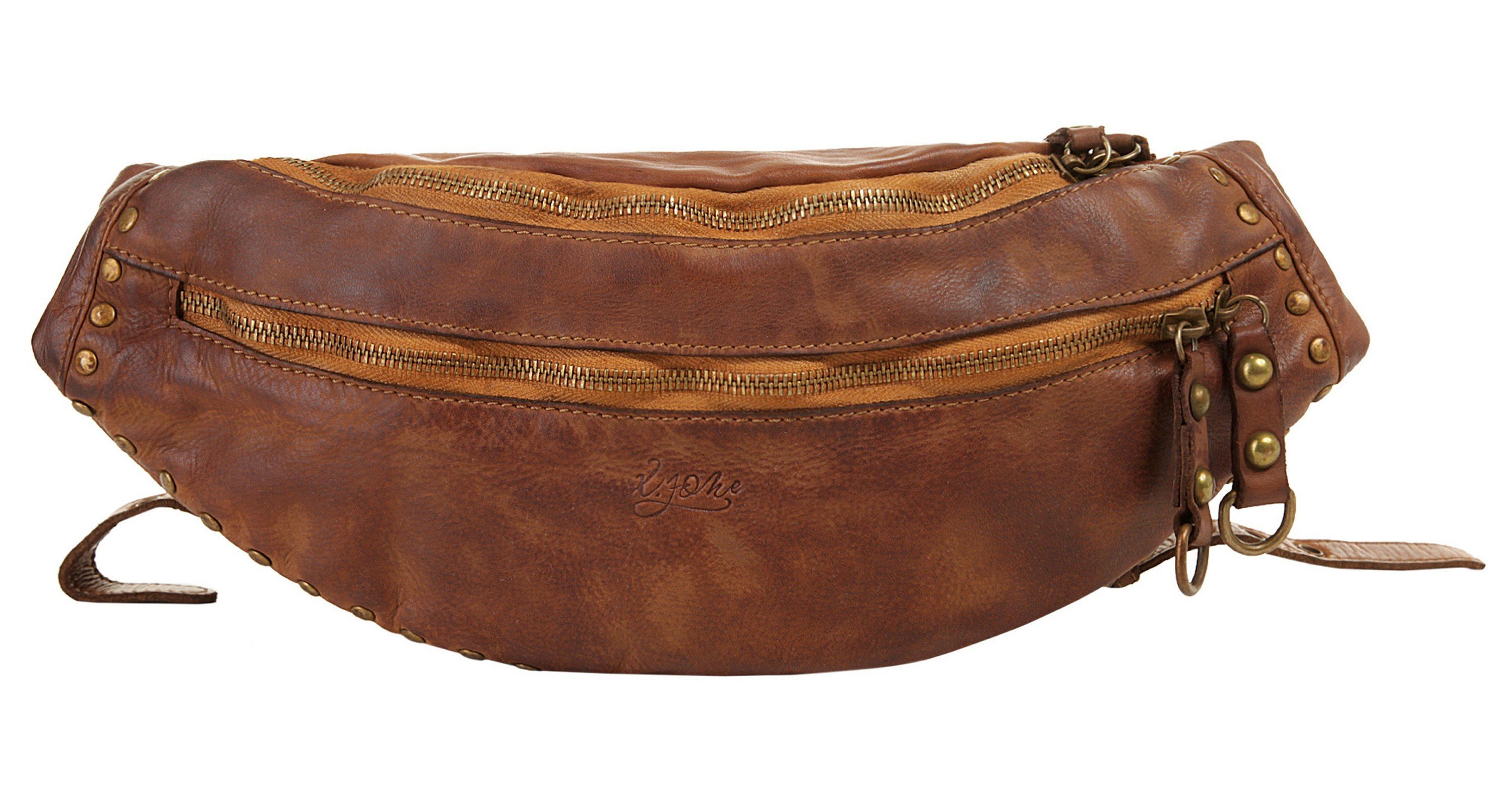 X-Zone Umhängetasche, echt Leder, Made in Italy