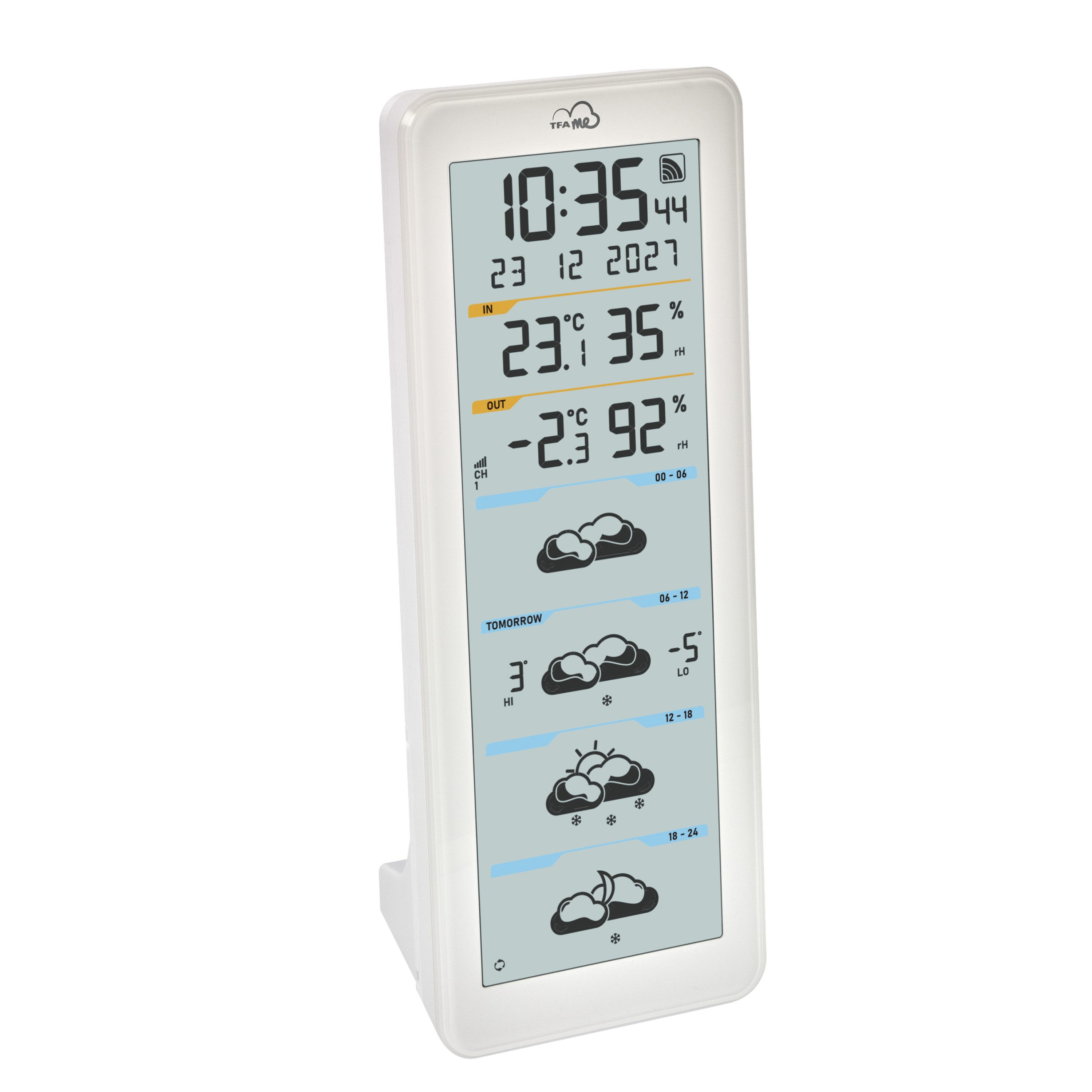 TFA Dostmann WLAN TFA.me 35.8108.02 TFA ID-06 mit Wetterprognose wetter.com Funkwetterstation