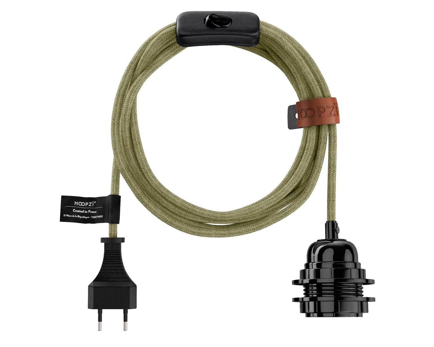 Hoopzi Lampenfassung Bala Fassung e27 mit Kabel und Schalter Lampe Pendelleuchte, Vintage Retro Industiedesign