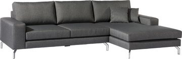 Max Winzer® Ecksofa Flori, mit Longchair links oder rechts, inklusive Zierkissen