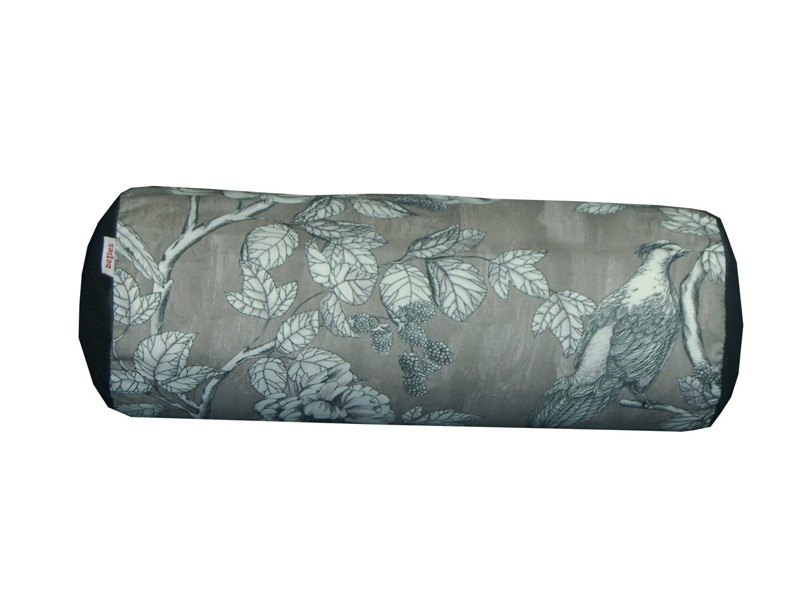 beties Kissenbezug Vogel Traum, (1 Stück), Nackenrollenbezug ca. 15x40 cm (Schiefer-grau)