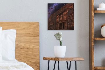 OneMillionCanvasses® Leinwandbild Jordanien - Petra - Sternenhimmel, (1 St), Leinwand Bilder für Wohnzimmer Schlafzimmer