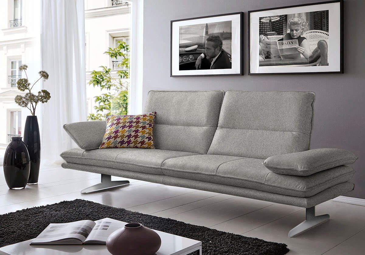 W.SCHILLIG 2,5-Sitzer broadway Designsofa mit hohem Sitzkomfort, Sitztiefenverstellung, Kopfteil- & Seitenteilverstellung, Breite 236cm