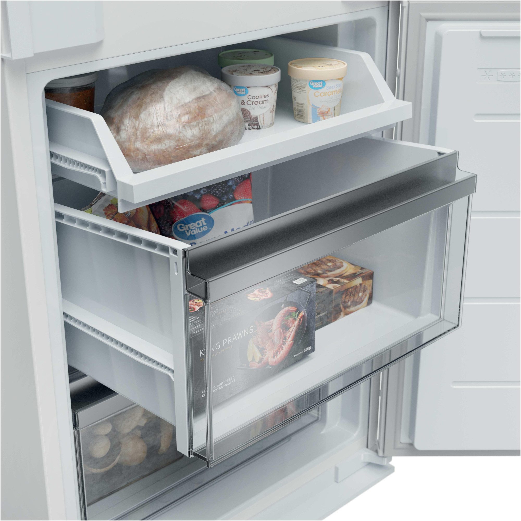 Haier Einbaukühlgefrierkombination ID Titanium 2 HBQW5518D, 177,2 cm hoch, 54 cm breit, Humidity Zone: Obst, Gemüse und Salat 2x länger frisch halten – Bild 5 von 5