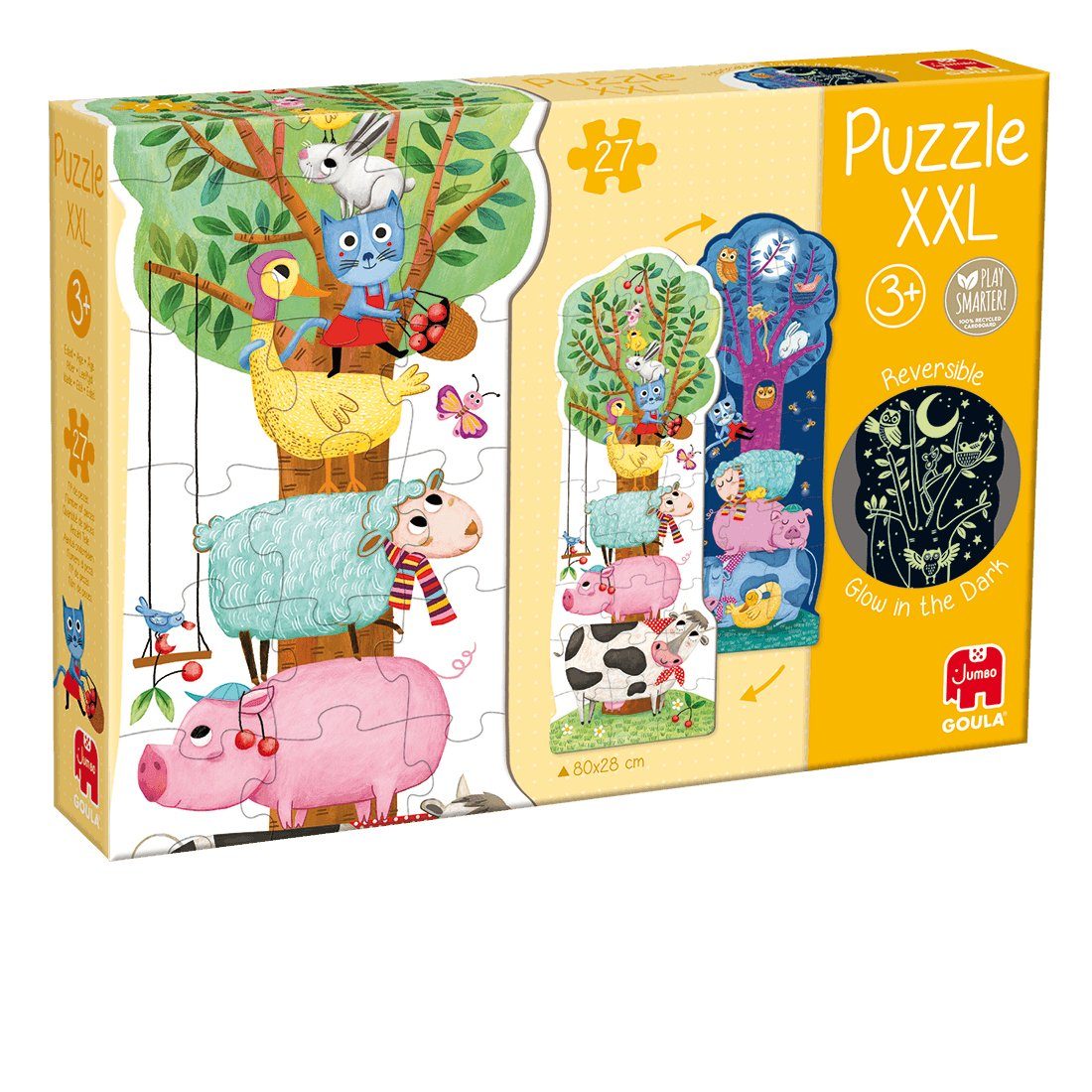 Goula Puzzle Goula 50217 Tag & Nacht XXL 27 Teile Puzzle, 27 Puzzleteile