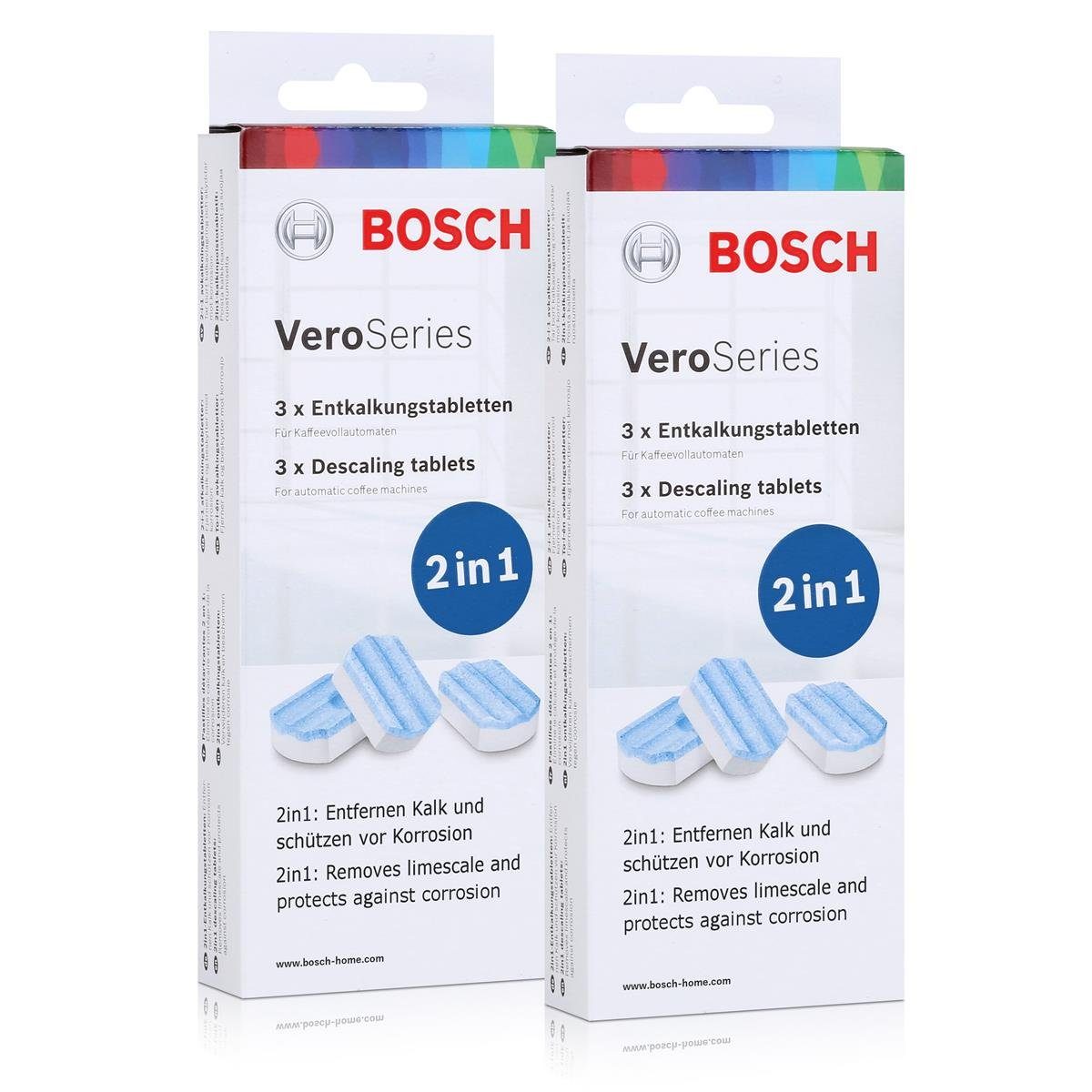 BOSCH 2x Bosch VeroSeries TCZ8002 Entkalkungstabletten 2in1 für Kaffeevollau Entkalker | Entkalker