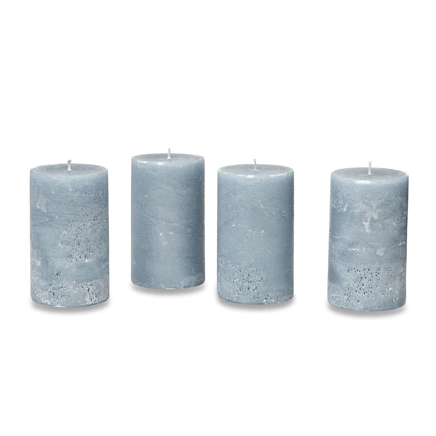 Mirabeau Stumpenkerze Kerze 4er Set Braga graublau (4er Set, 4er Set), none