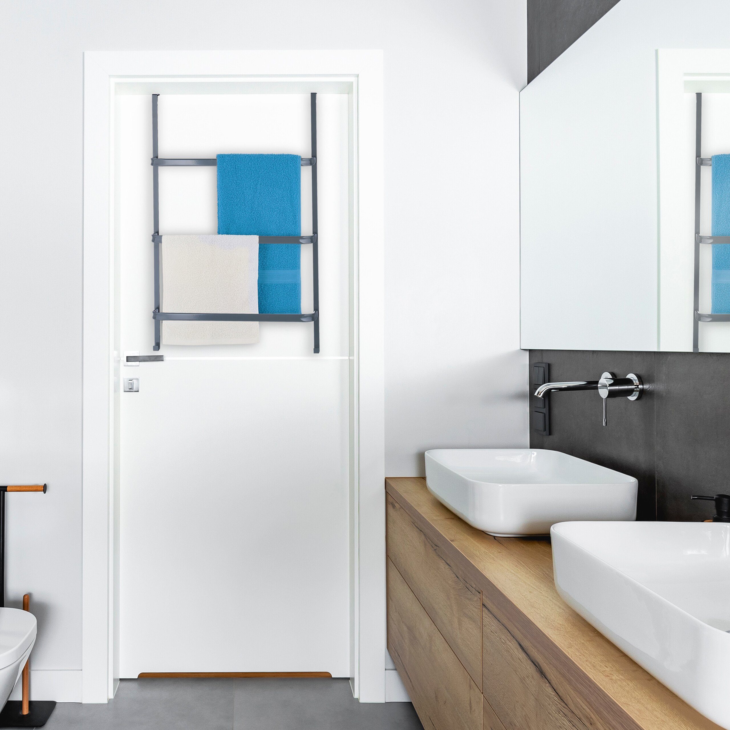 relaxdays Handtuchstange Tür Handtuchhalter zum Einhängen günstig online kaufen