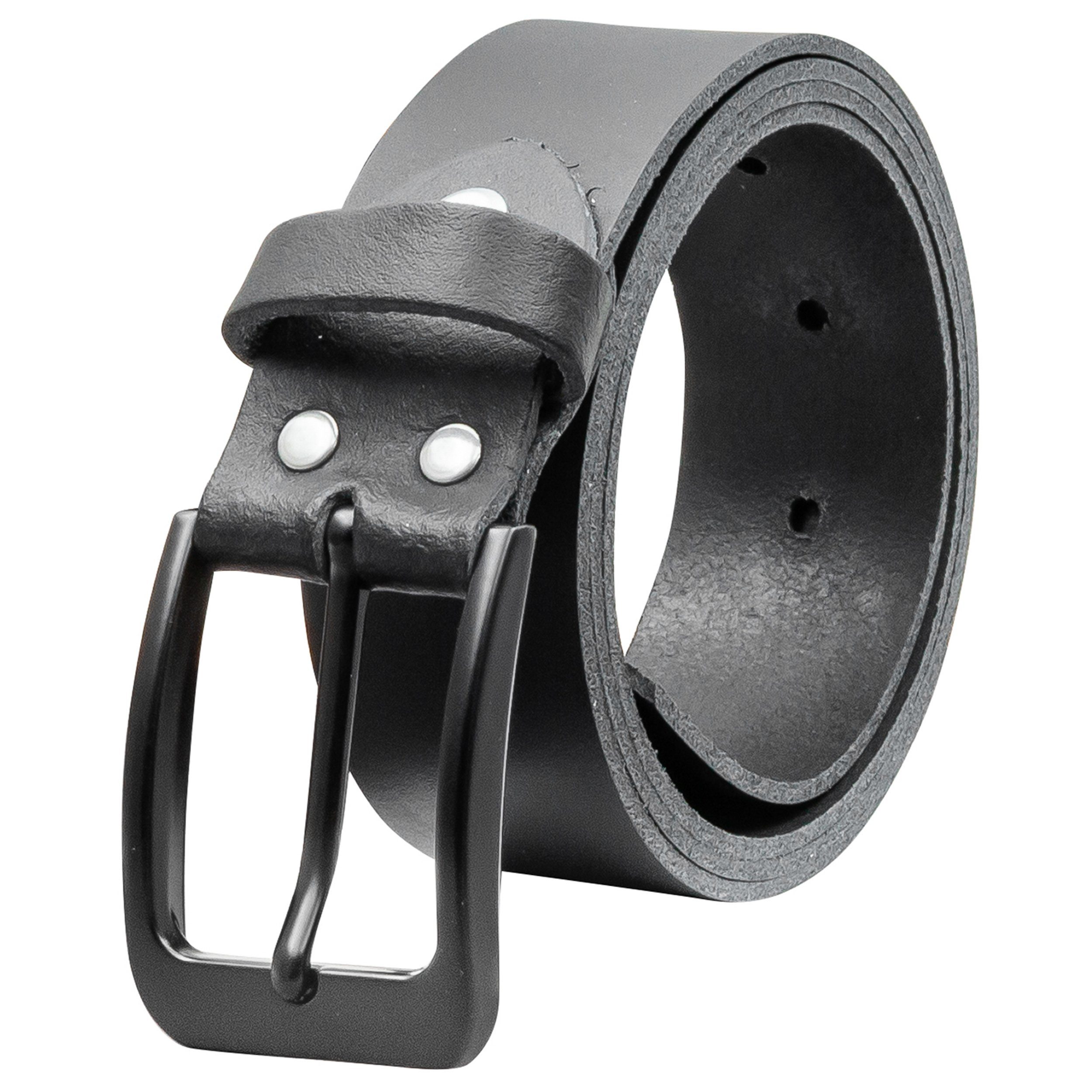 COLOGNEBELT Ledergürtel OM412-SL-Schwarz MADE IN GERMANY, Schwarz Kürzbar, günstig online kaufen