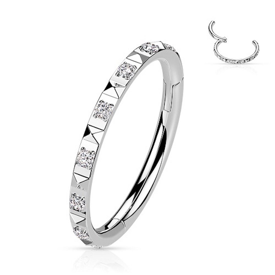 Taffstyle Nasenpiercing Septum Piercing Ring Segmentring Clicker Scharnier günstig online kaufen