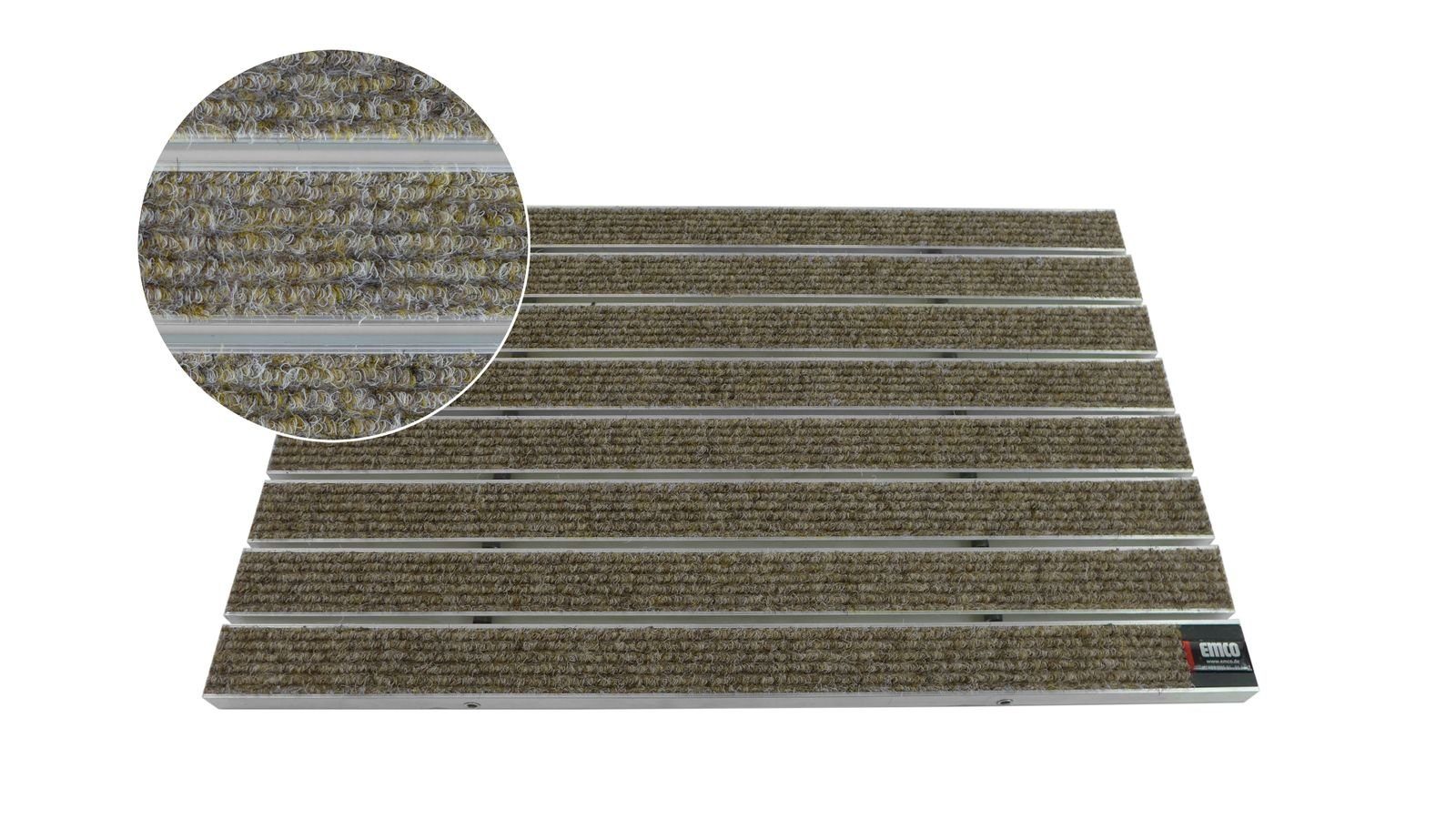 Fußmatte Emco Eingangsmatte DIPLOMAT 22mm, Large Rips Sand, Emco, rechteckig, Höhe: 22 mm, Größe: 740x490 mm, für Innen- und überdachten Außenbereich