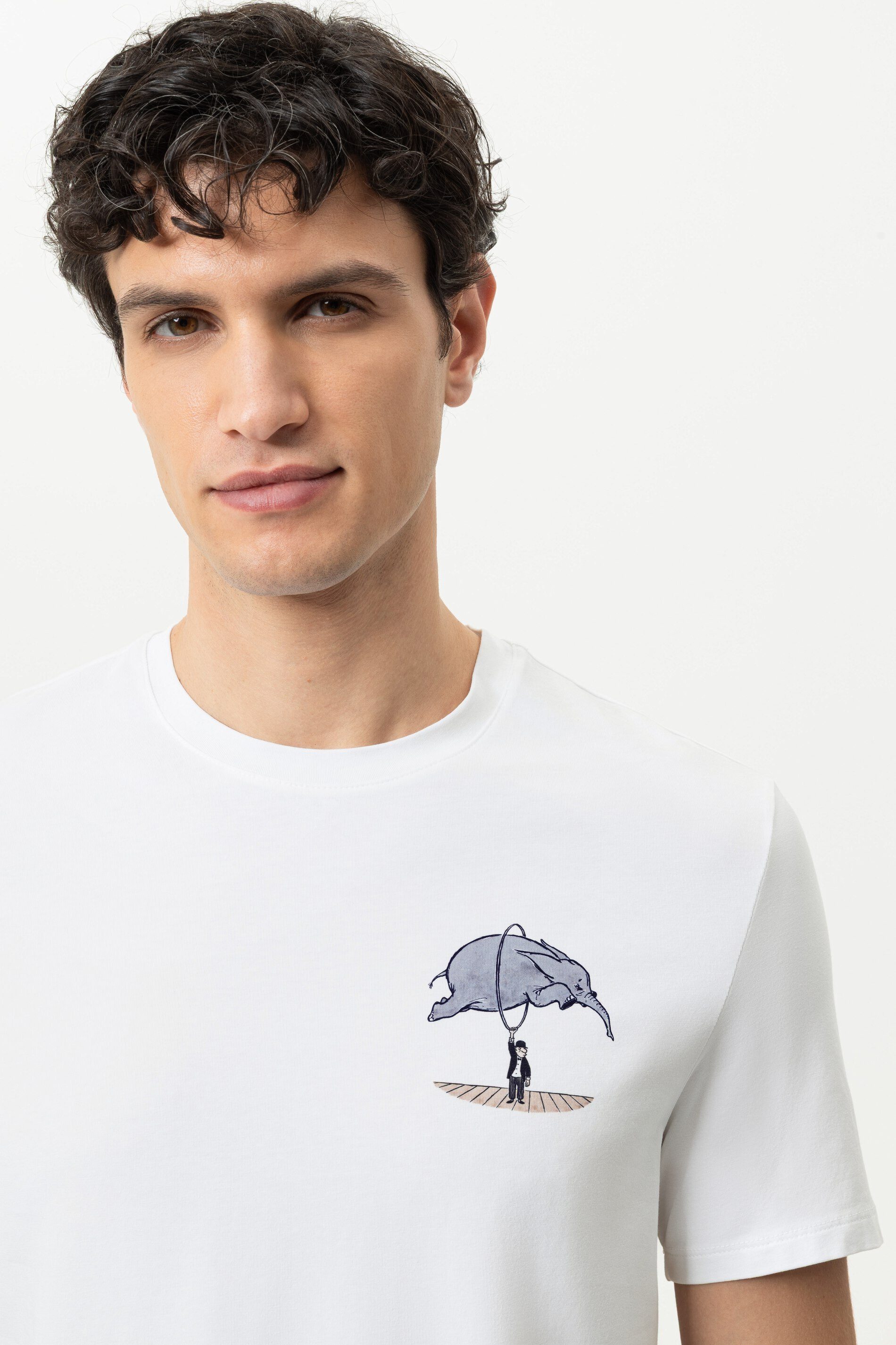 Mey Pyjamaoberteil Mey T-Shirt Serie mey x LORIOT mit Print T-Shirt (1-tlg) Limited Edition mit ikonischen LORIOT-Prints