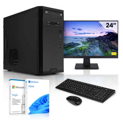 Megaport Gaming-PC-Komplettsystem (24", Intel Core i5-10600K 6x4,10 GHz 10600K, UHD Graphics 630, 16 GB RAM, 500 GB SSD, Windows 11 Home, WLAN)