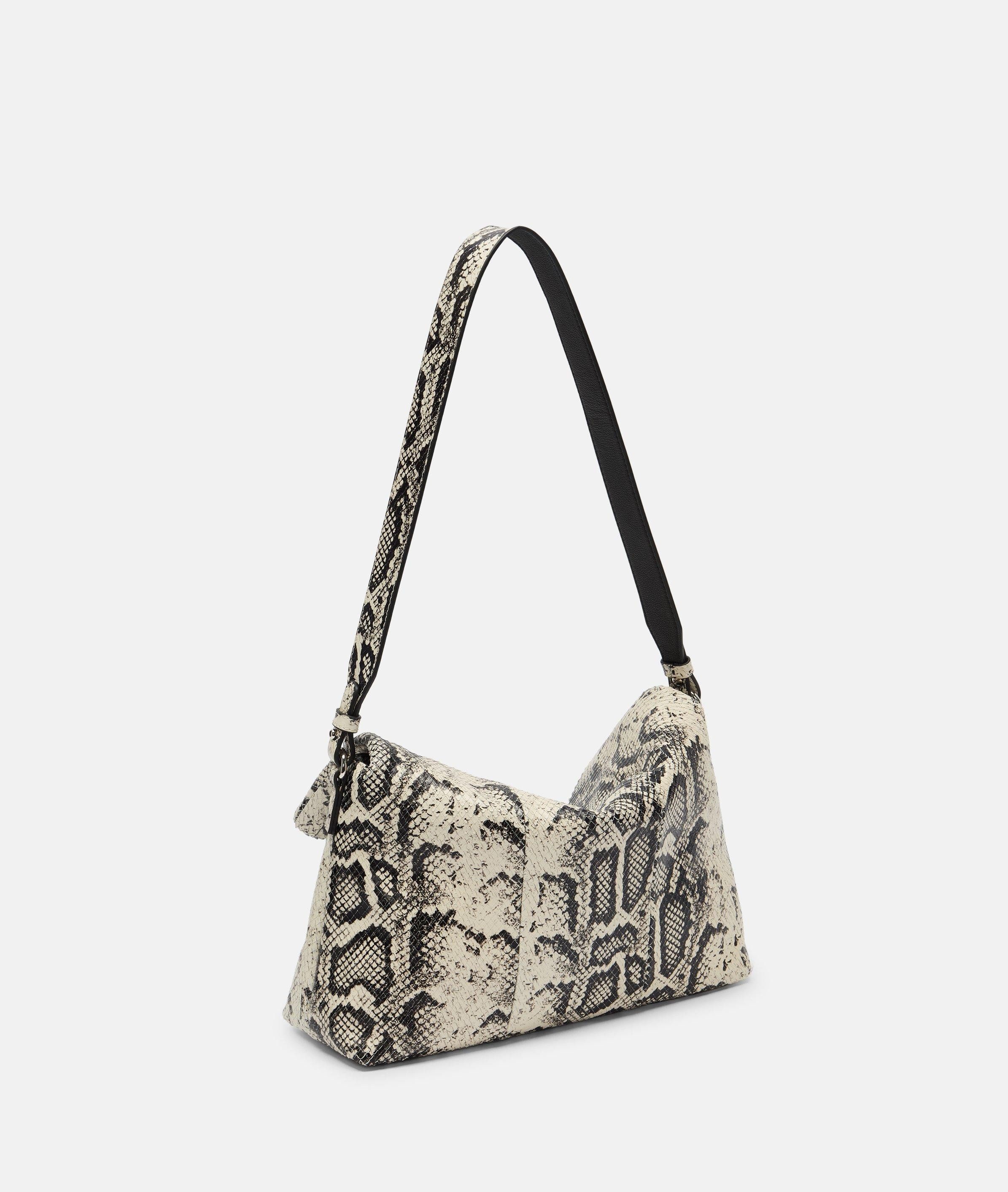 Liebeskind Berlin Schultertasche Snake Fiona Hobo S, Handliche Tasche in Python-Optik