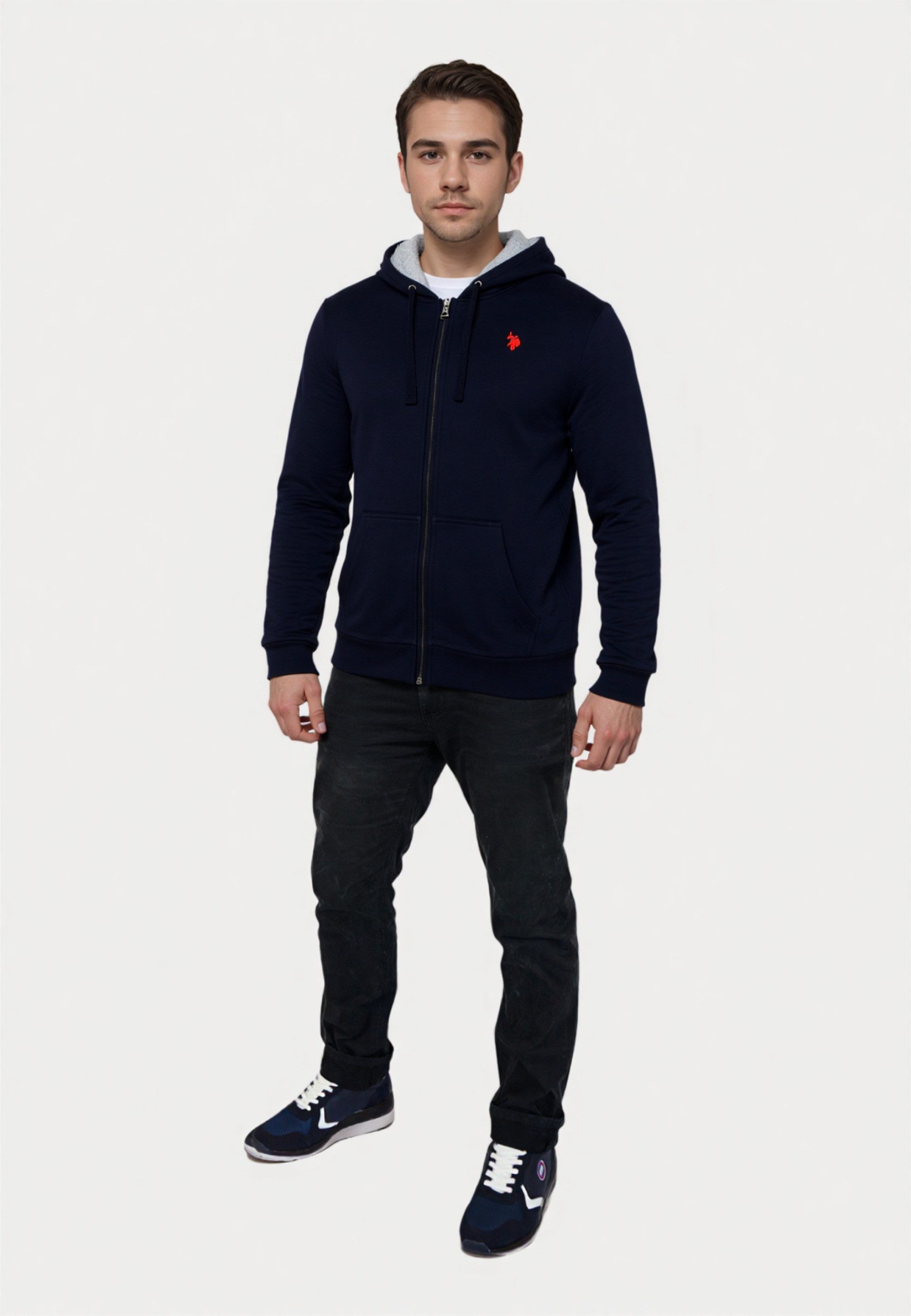 U.S. Polo Assn. Sweatjacke Jacke Basic Sweatjacke mit Kapuze (1-tlg)