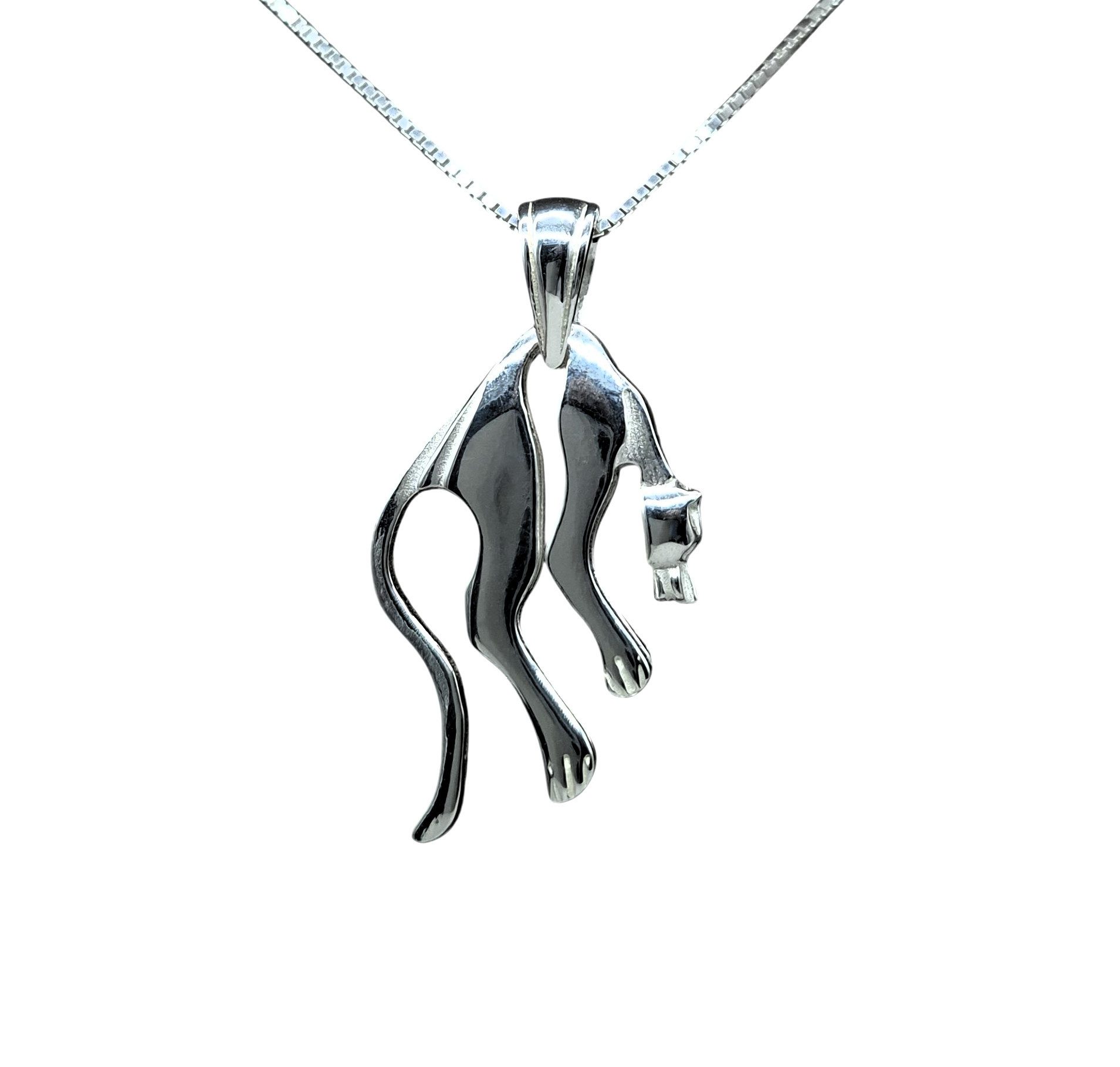 Valentinstagsgeschenk NAHLE Kette mit Anhänger Silber Panther Kette 925 Silber Damen Herren Schmuck (2-tlg., inkl. Schmuckbox), silberfarben