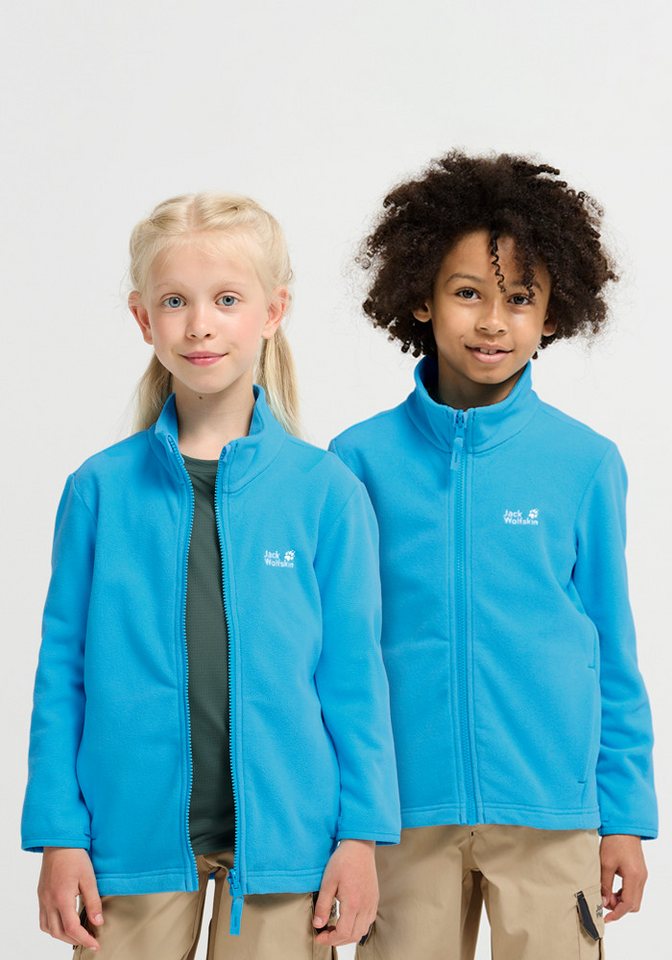 Jack Wolfskin Fleecejacke TAUNUS 100 FZ K winddicht, wasserabweisend, mit Kinnschutz