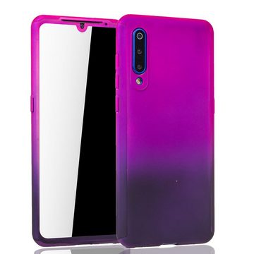 König Design Handyhülle Xiaomi Mi 9, Xiaomi Mi 9 Handyhülle 360 Grad Schutz Full Cover Violett
