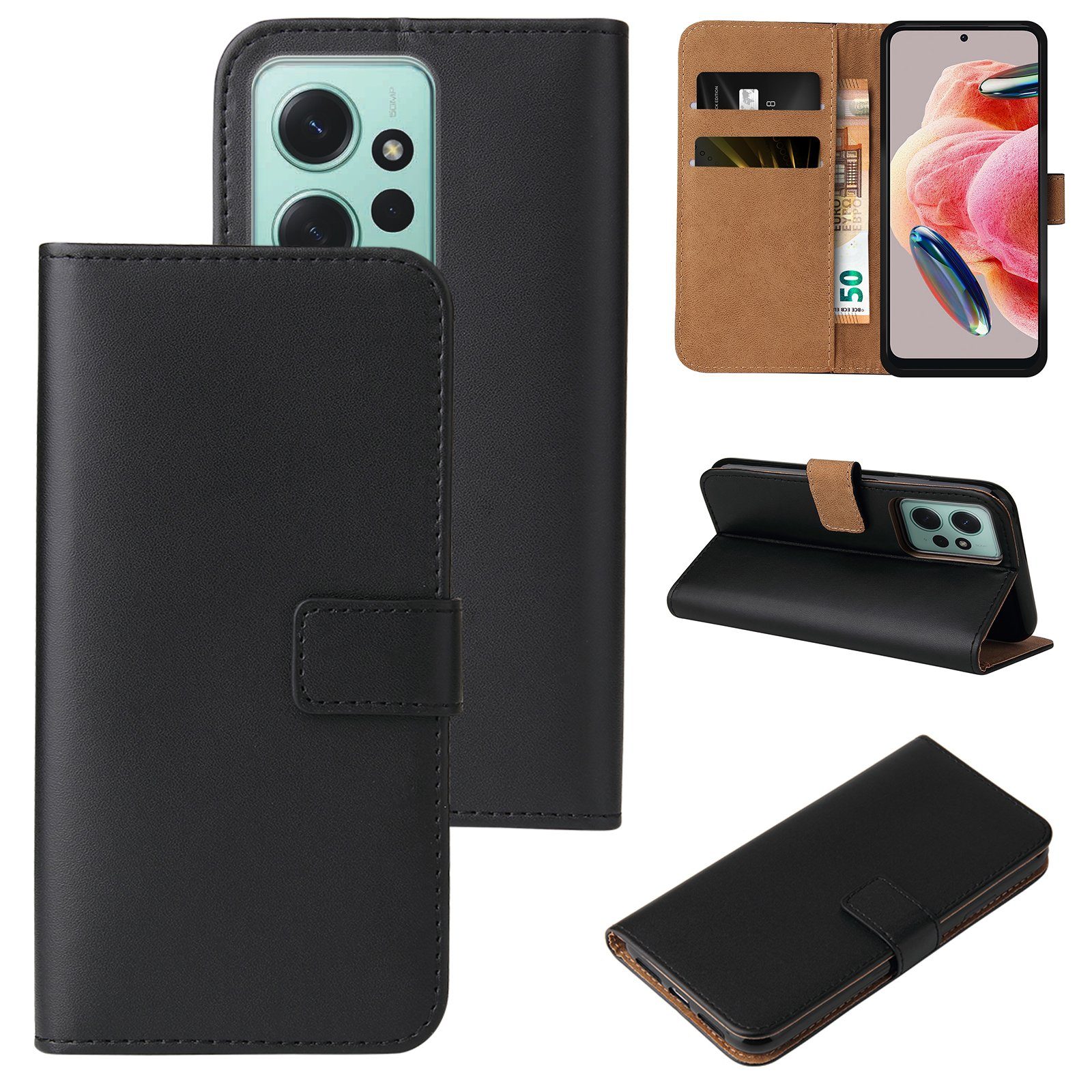 Tec-Expert Handyhülle Klapp Hülle für Xiaomi Redmi Note 12 6.67 Zoll, 6.67, Flip Case für Xiaomi Redmi Note 12