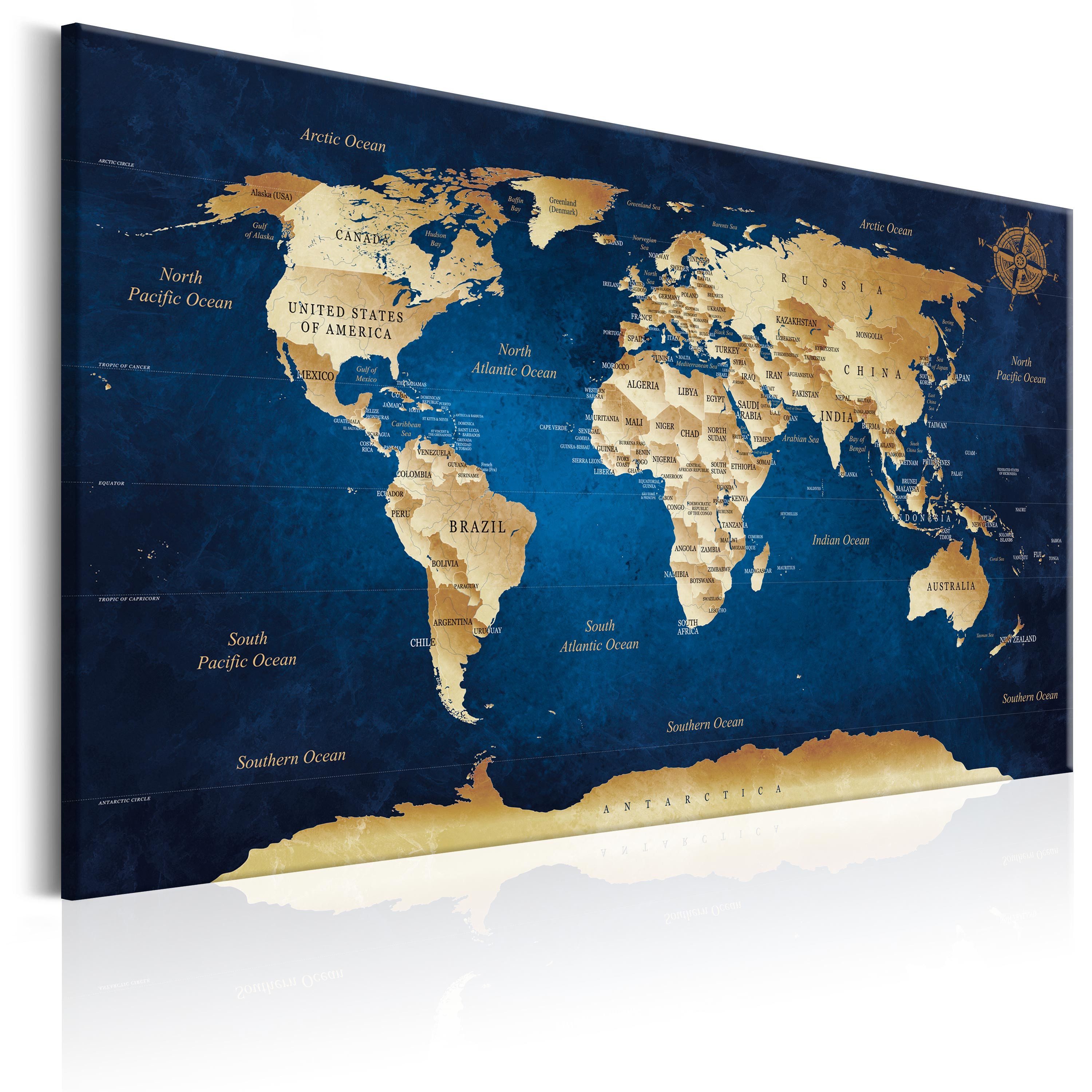 Artgeist Wandbild World Map: The Dark günstig online kaufen