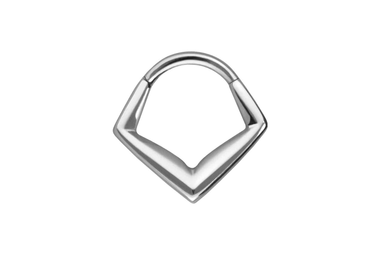 Piercing-Set Titan Segmentring Clicker ECKIG