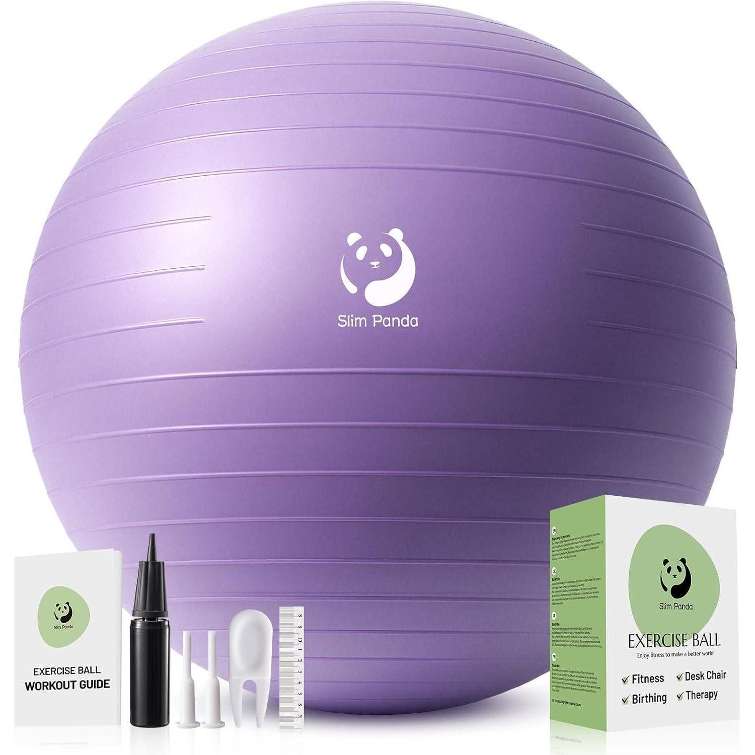 LuxusKollektion Gymnastikball Gymnastikball Explosionsgeschützt Pezziball Pumpe 55 hellviolett 55CM
