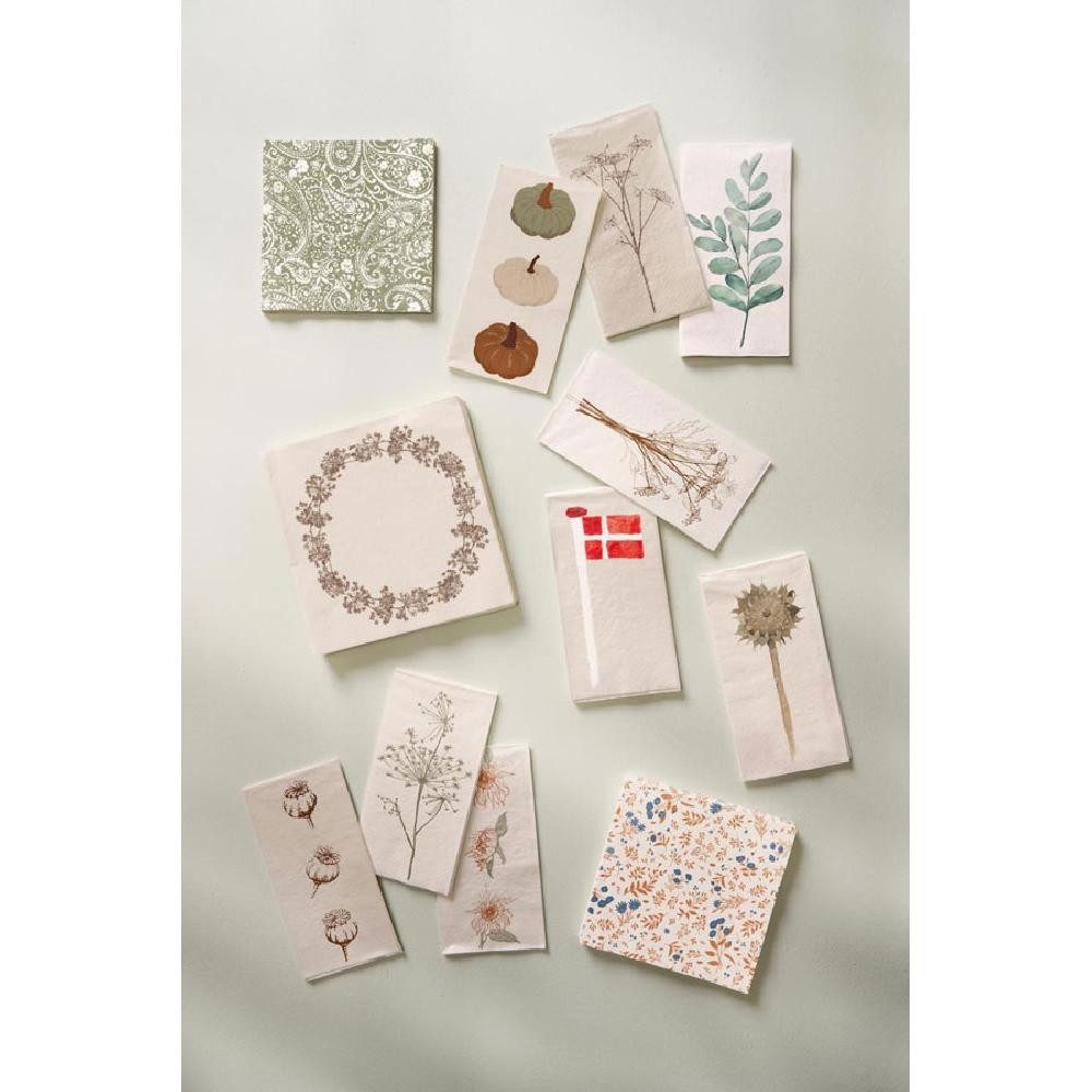 Ib Laursen Papierserviette Ib Laursen Servietten Doldenblume Grün (16-teilig)