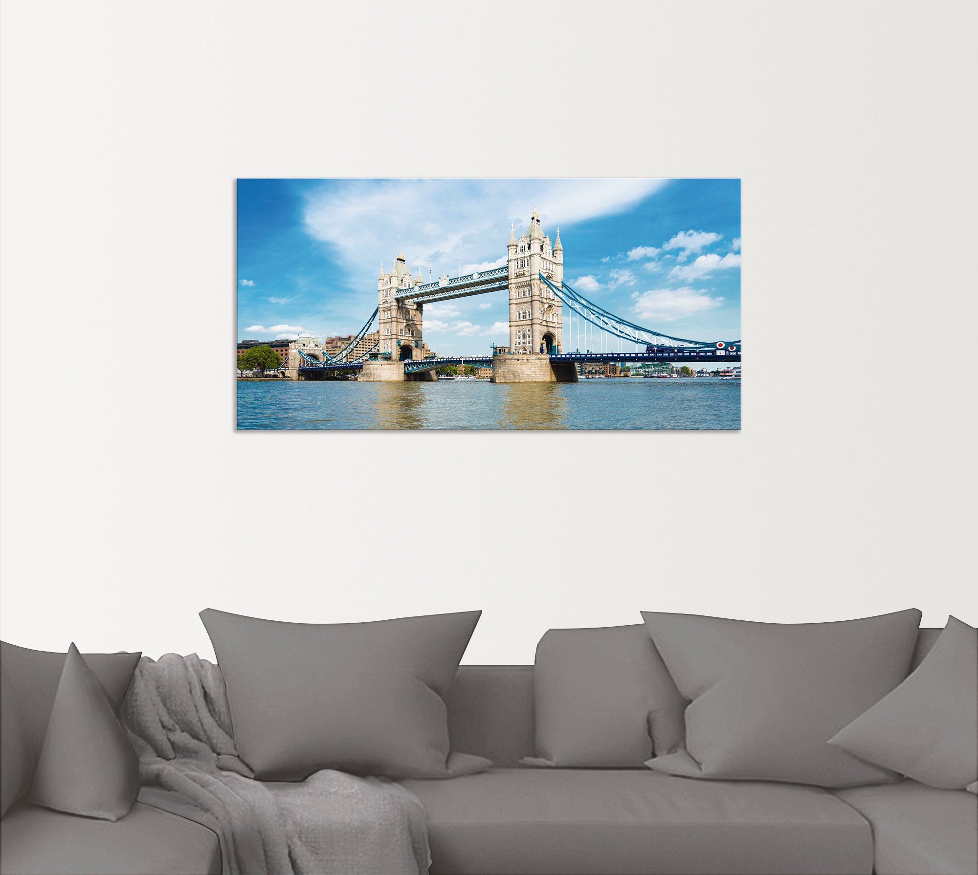 Leinwandbild, Wandbild Poster in Alubild, Brücken London versch. Tower (1 Bridge, oder Wandaufkleber St), Artland Größen als