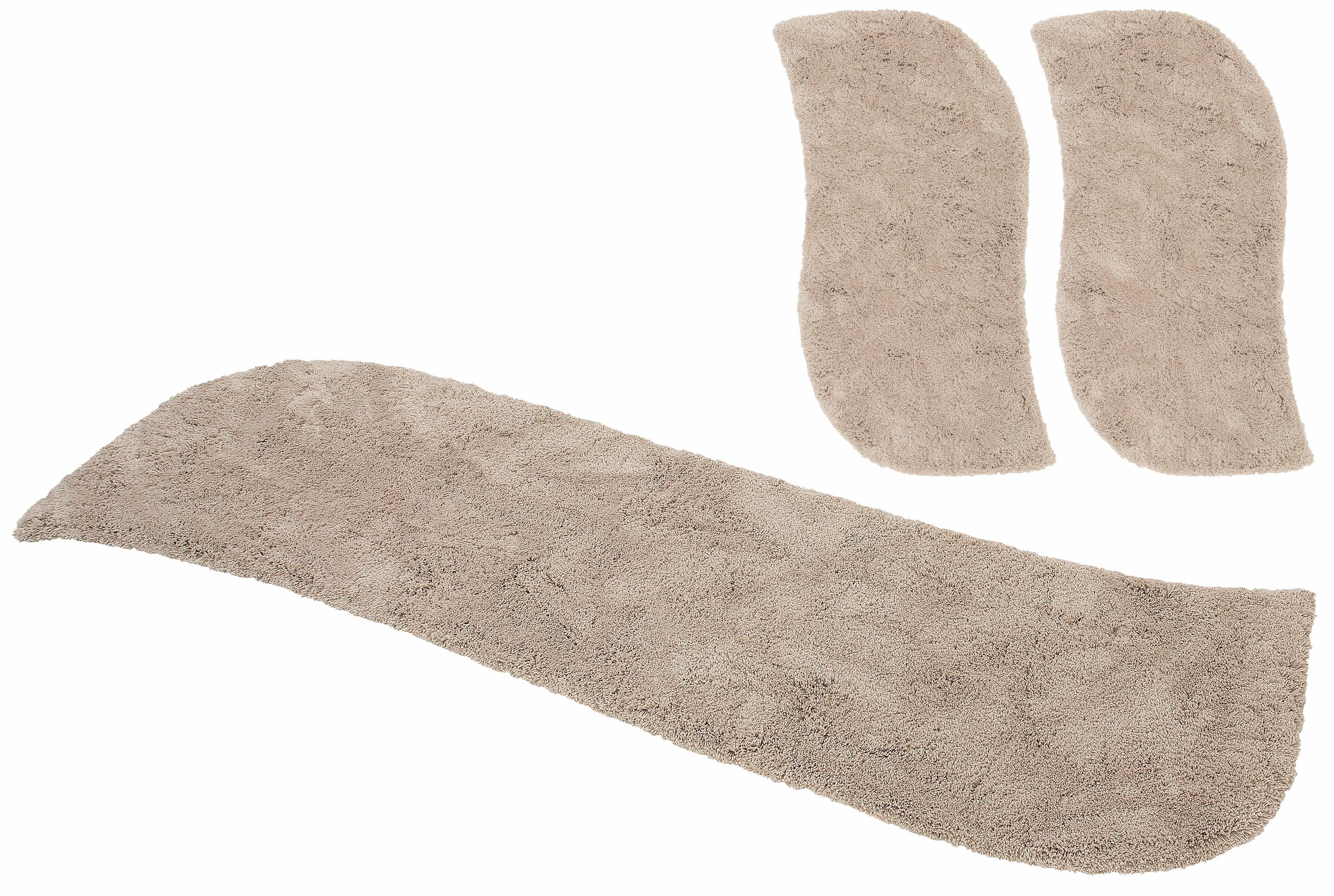 my home Hochflor-Bettumrandung Desner, Höhe 35 mm, (3-tlg), Mikrofaser, wei günstig online kaufen