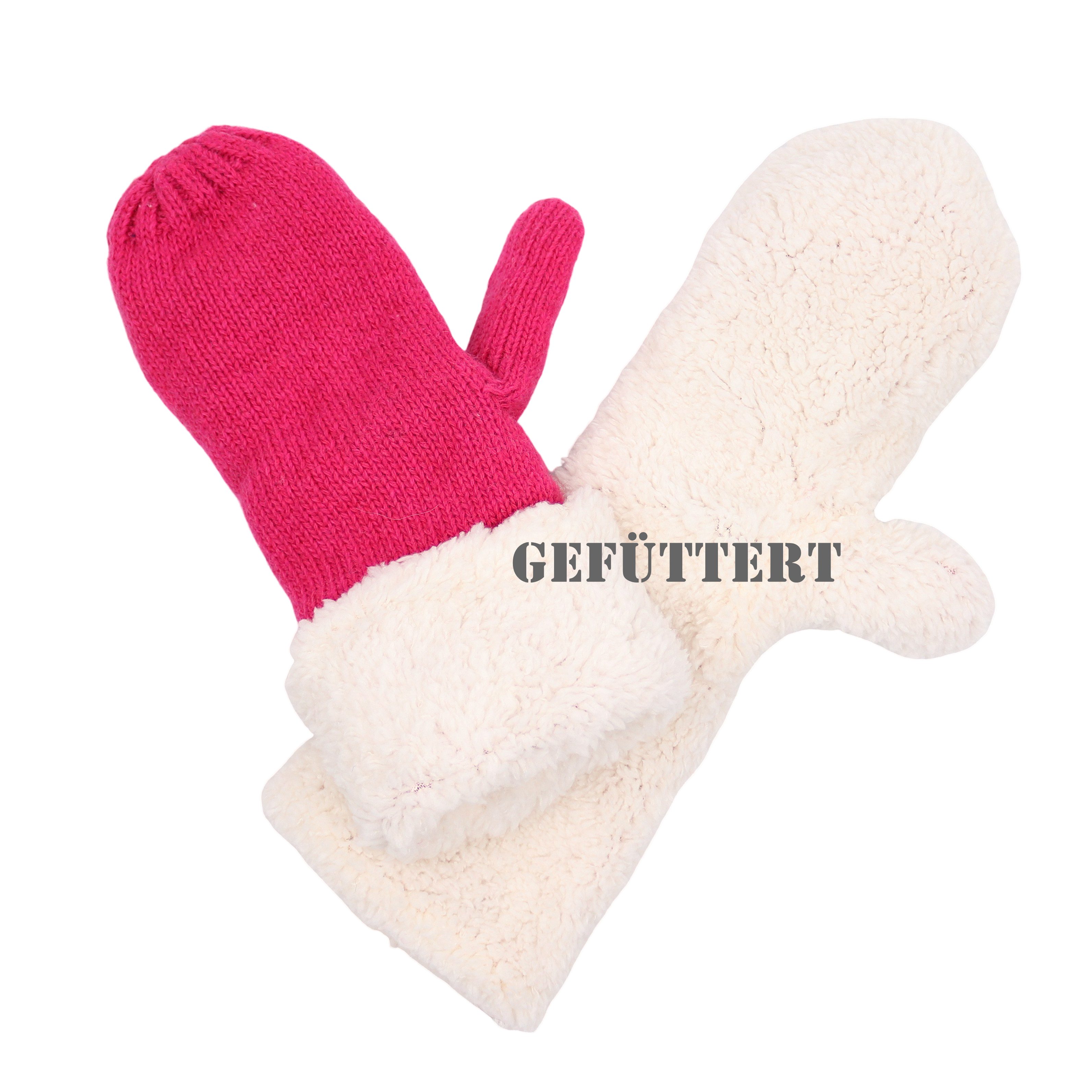 MIRROSI Strickhandschuhe Damen Handschuhe Fausthandschuhe warm durch gefütt günstig online kaufen