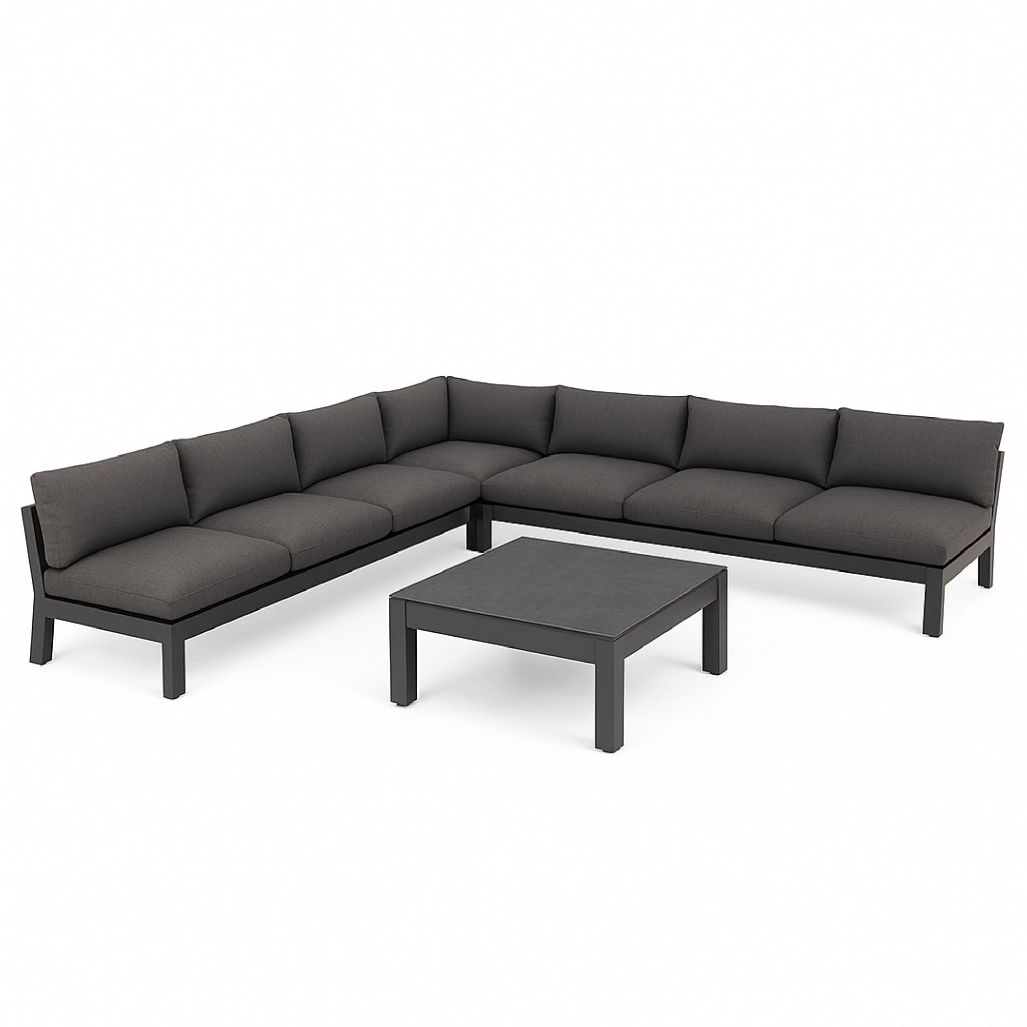 KETTLER Gartenlounge-Set Kettler Comfort Lounge Set 1x Ecke mit 2x 3er Sofa 1x Lounge Tisch