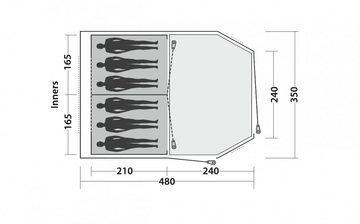 easy camp Tunnelzelt Huntsville 600, Personen: 6