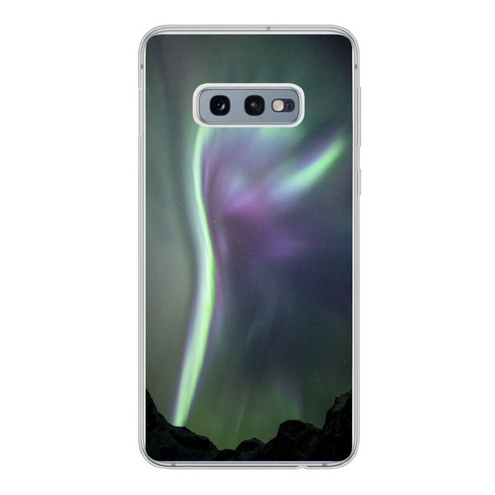 MuchoWow Handyhülle Aurora - Berg - Grün Phone Case Handyhülle Samsung Galaxy S10e Silikon Schutzhülle